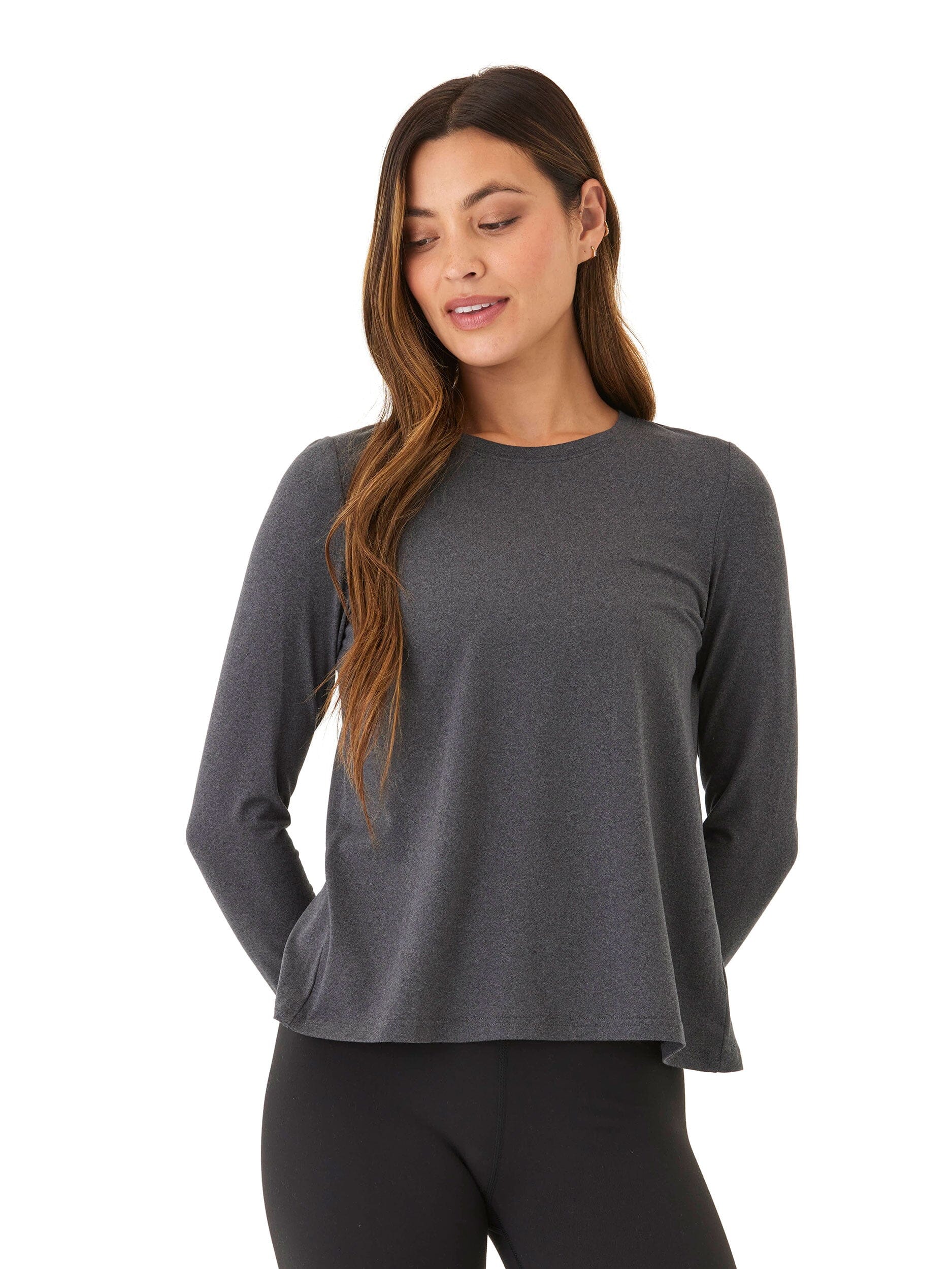 Luxe Jersey Tulip-Back Long Sleeve Top