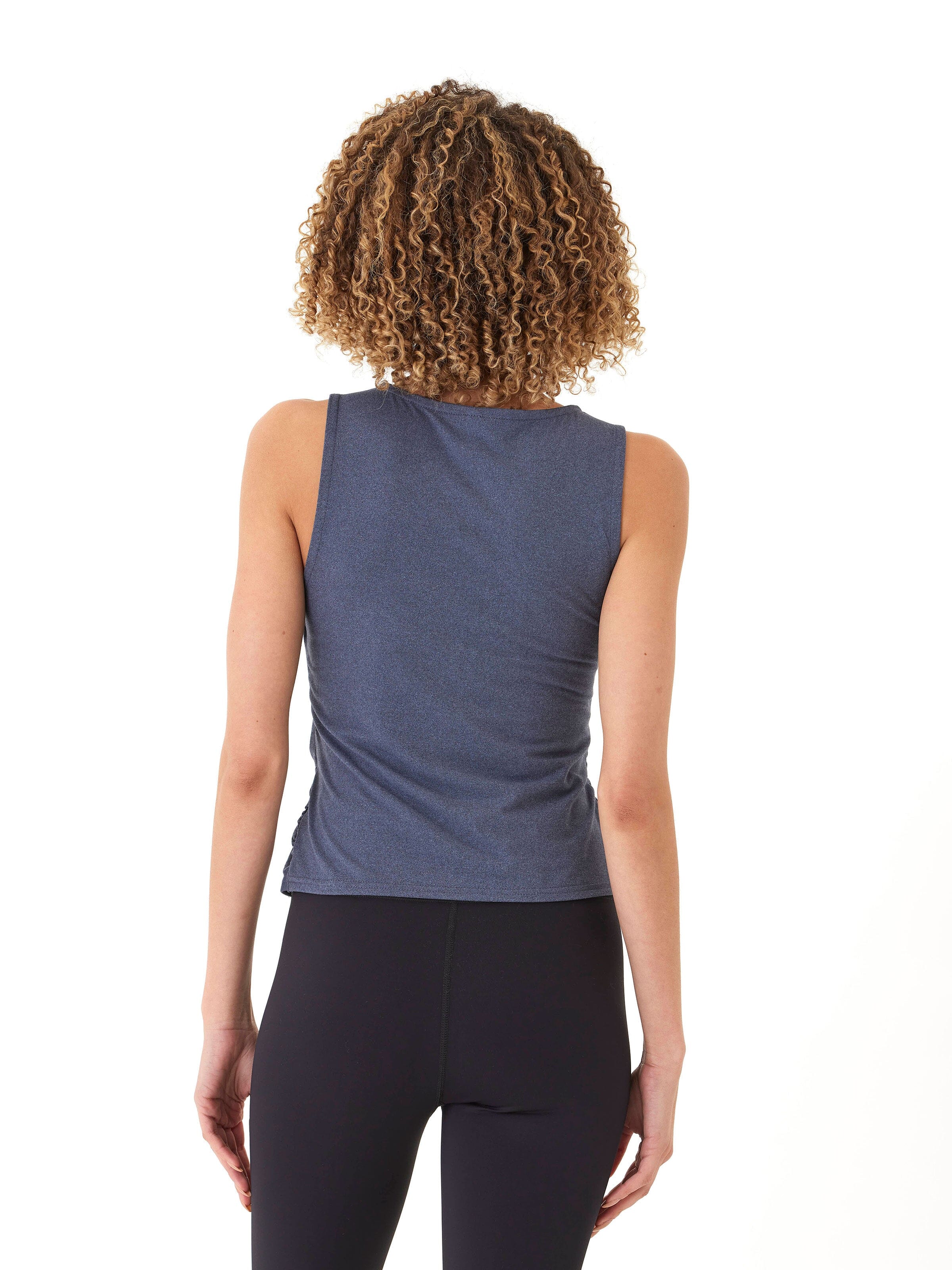 Luxe Jersey Wrap Tank Top with Twist Front Detail
