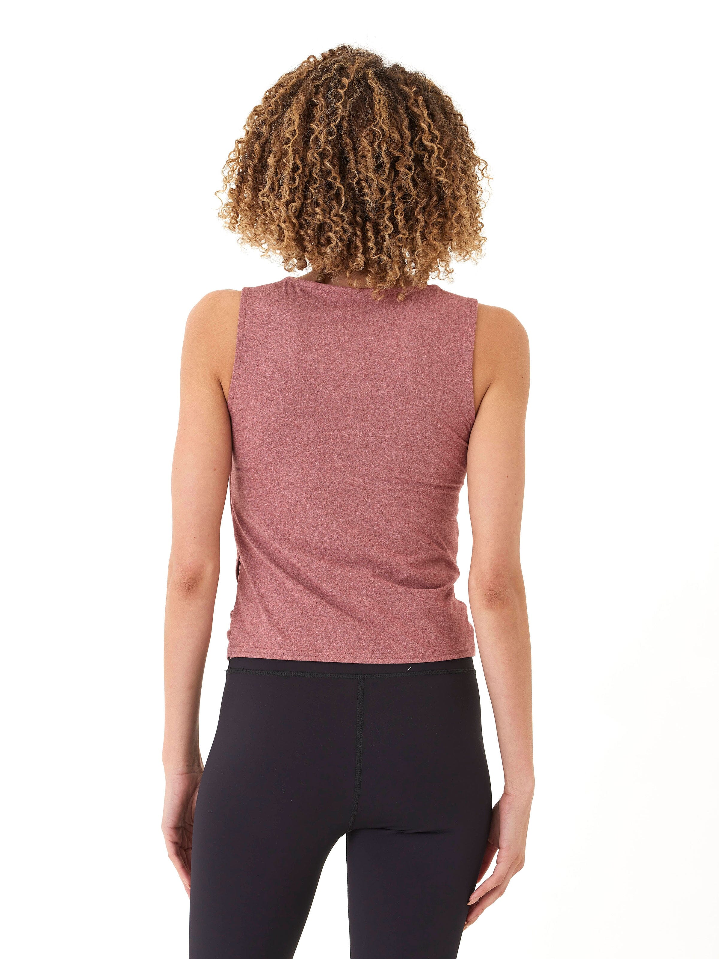 Cynthia Luxe Jersey Wrap Tank - Fitted Sleeveless Twist Front Top