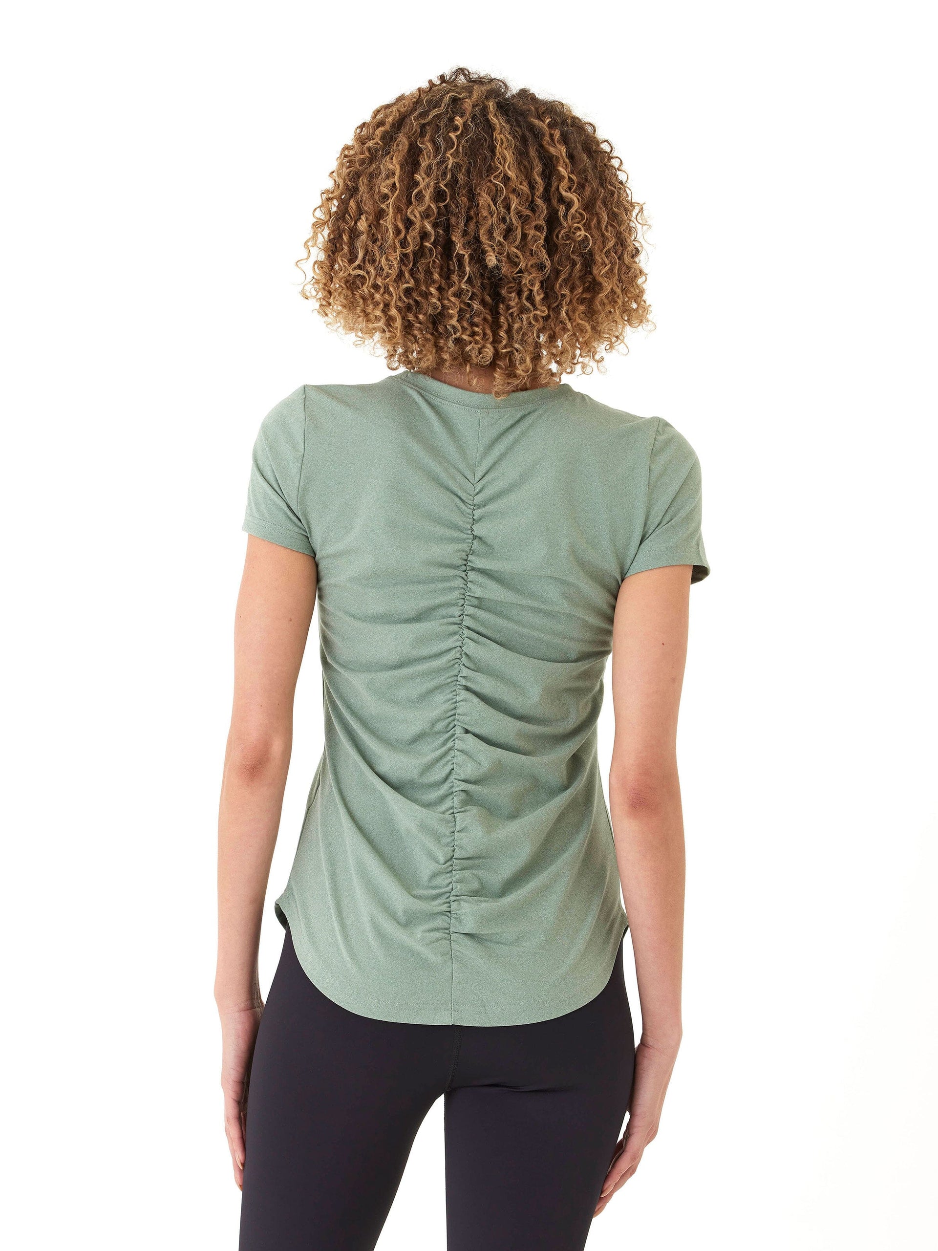 Luxe Jersey Ruched Tee - Relaxed Fit Short Sleeve Shirt