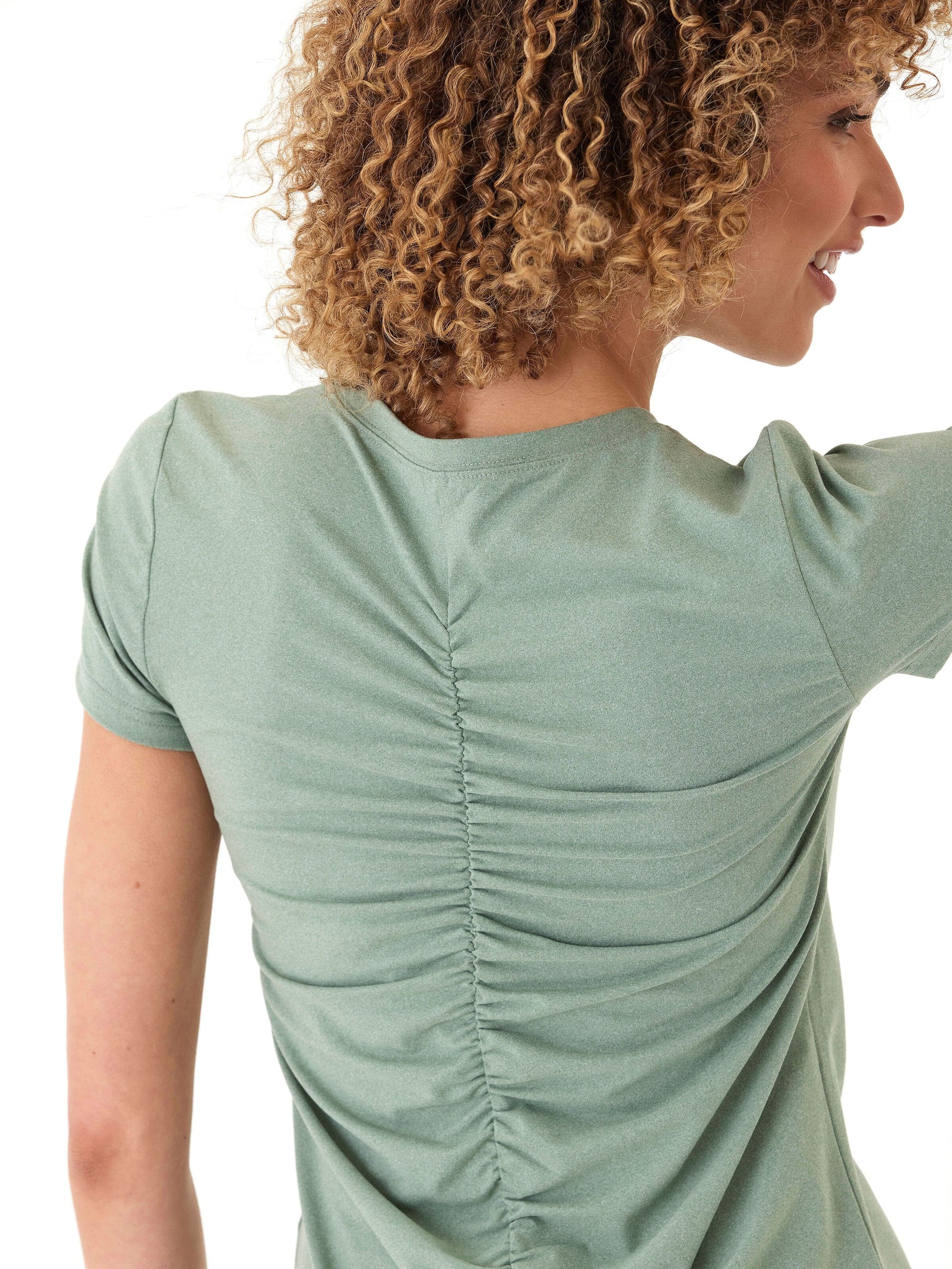 Luxe Jersey Ruched Tee - Relaxed Fit Short Sleeve Shirt