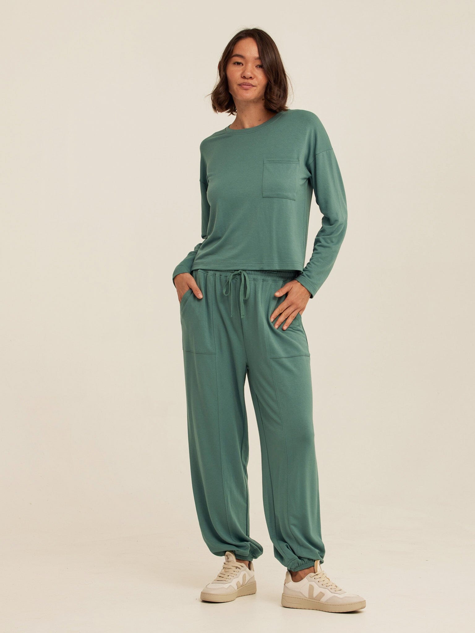 Women's Lottie Modal Terry Joggers in Green