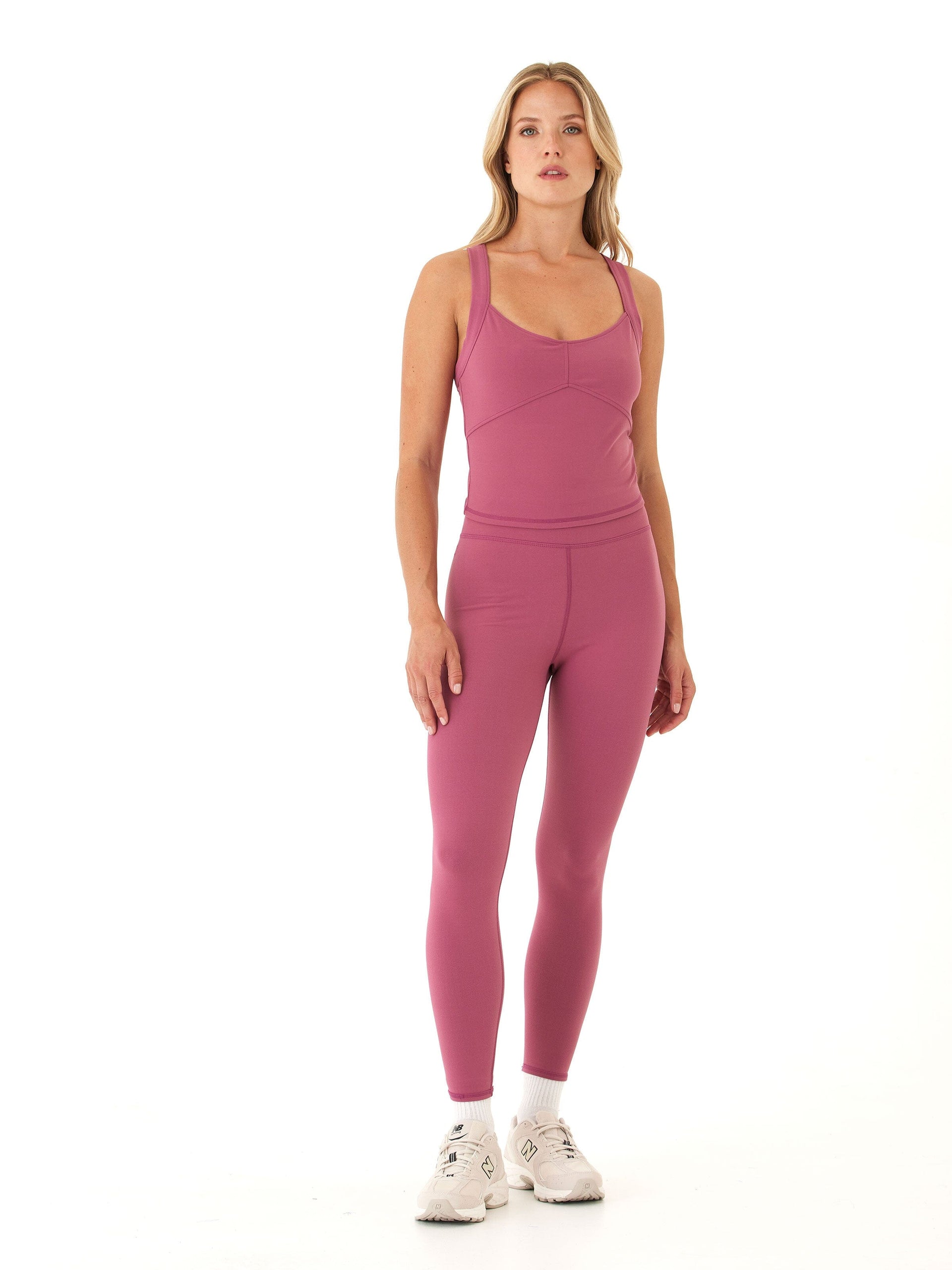Evelynne Peached Performance Tank in Dusty-Rose