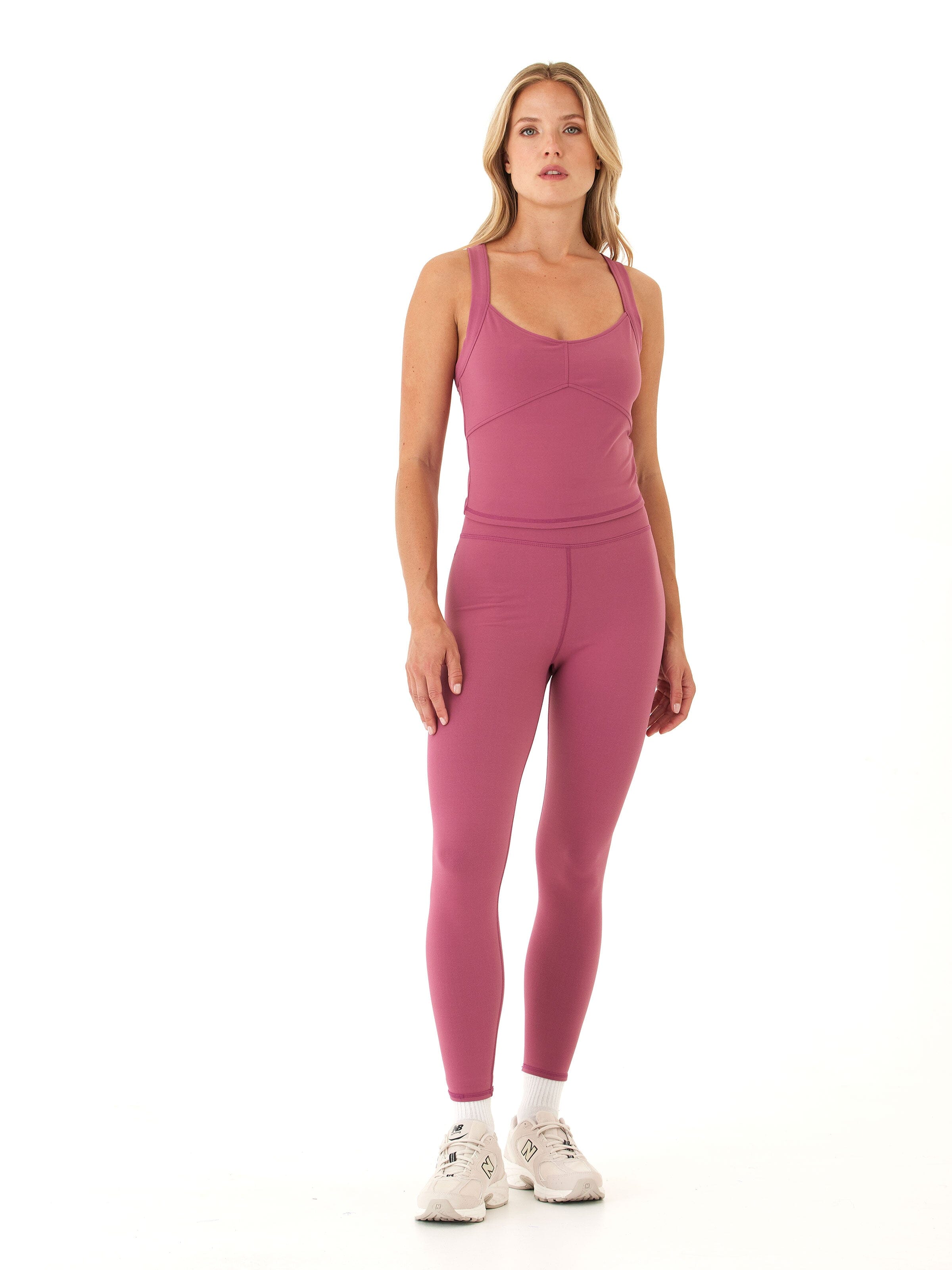 Evelynne Peached Performance Tank in Dusty-Rose