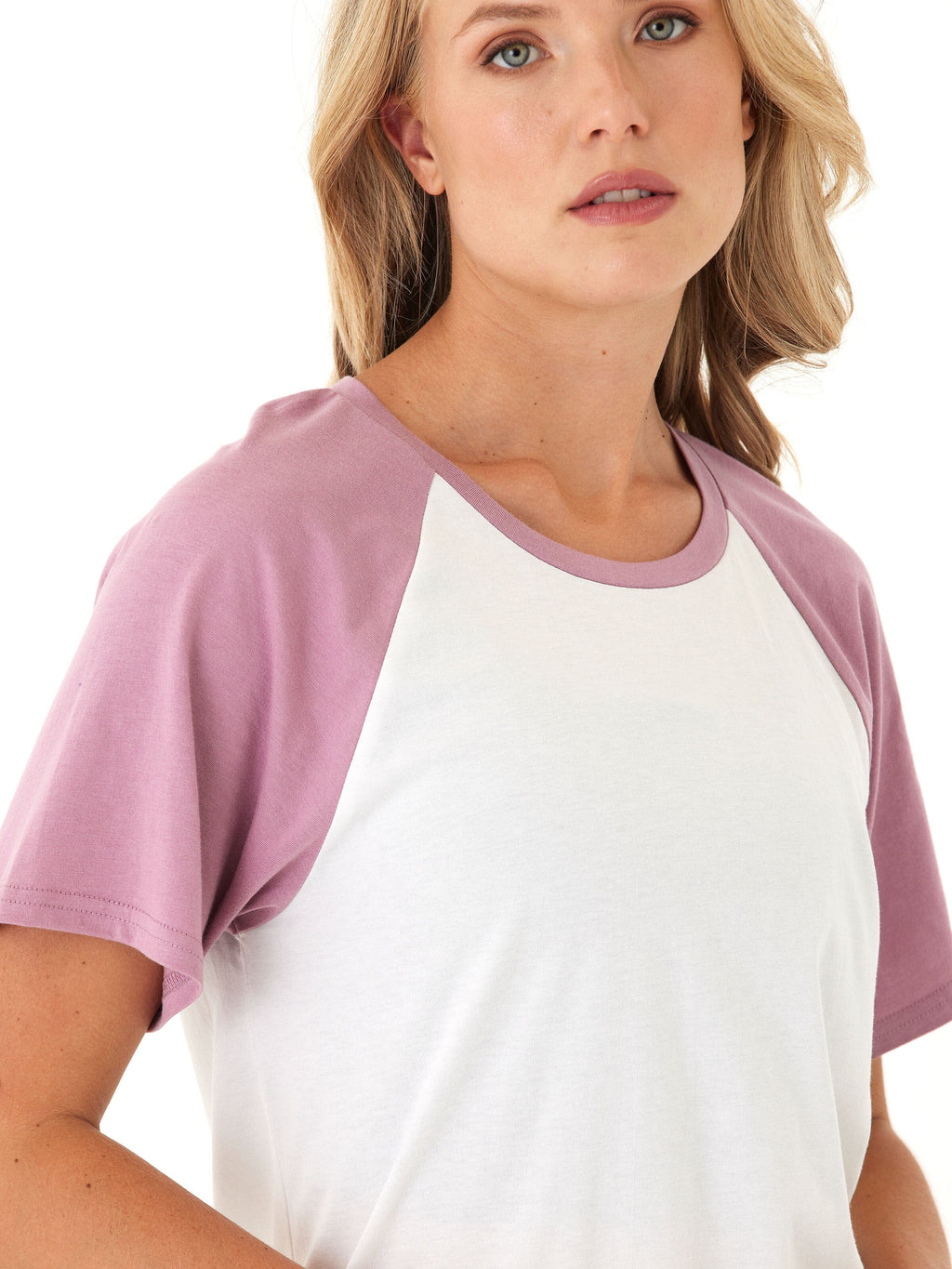 Amanda Comfort Jersey Raglan Tee - Athleisure Baseball Style
