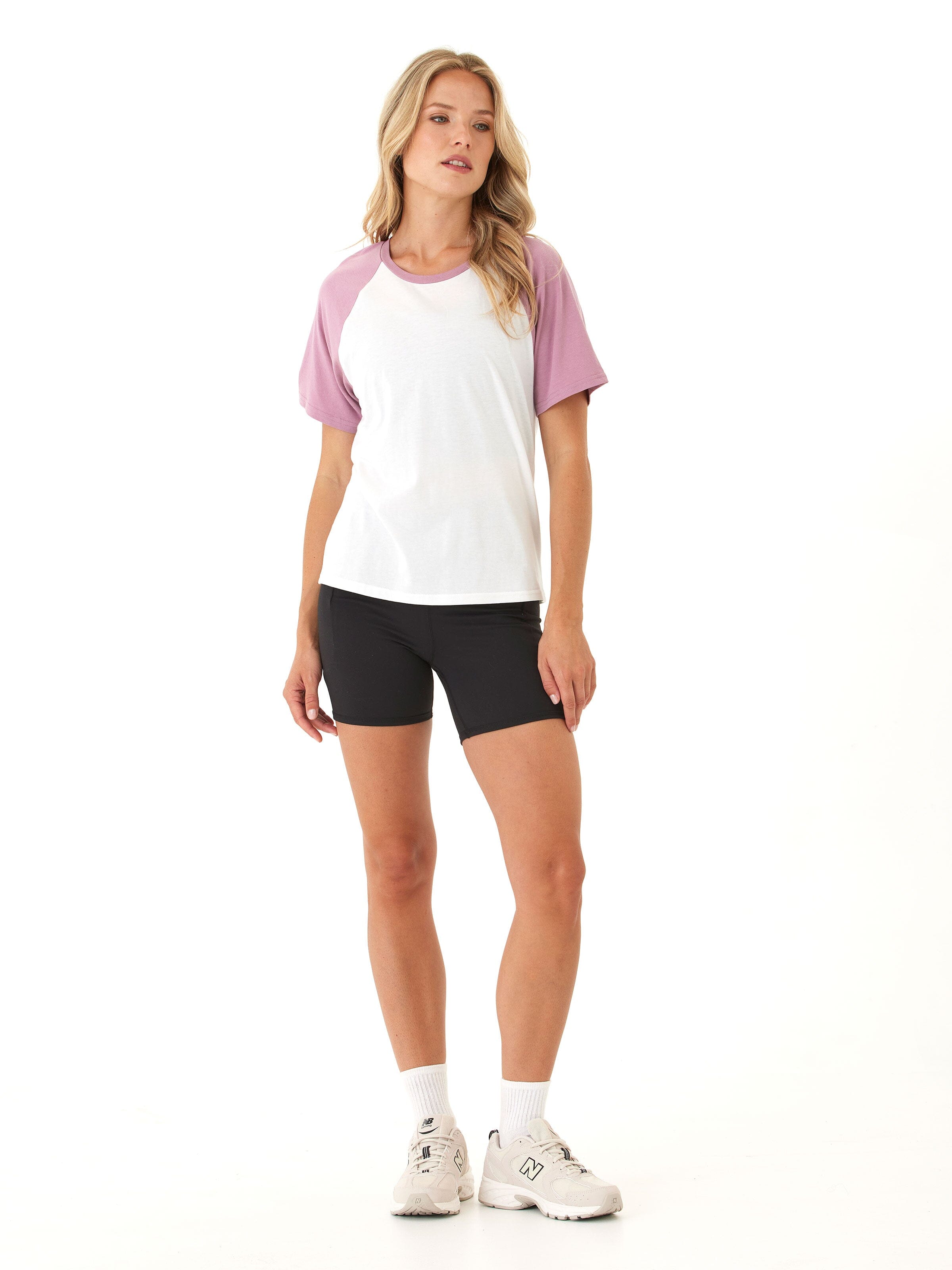 Amanda Comfort Jersey Raglan Tee - Athleisure Baseball Style