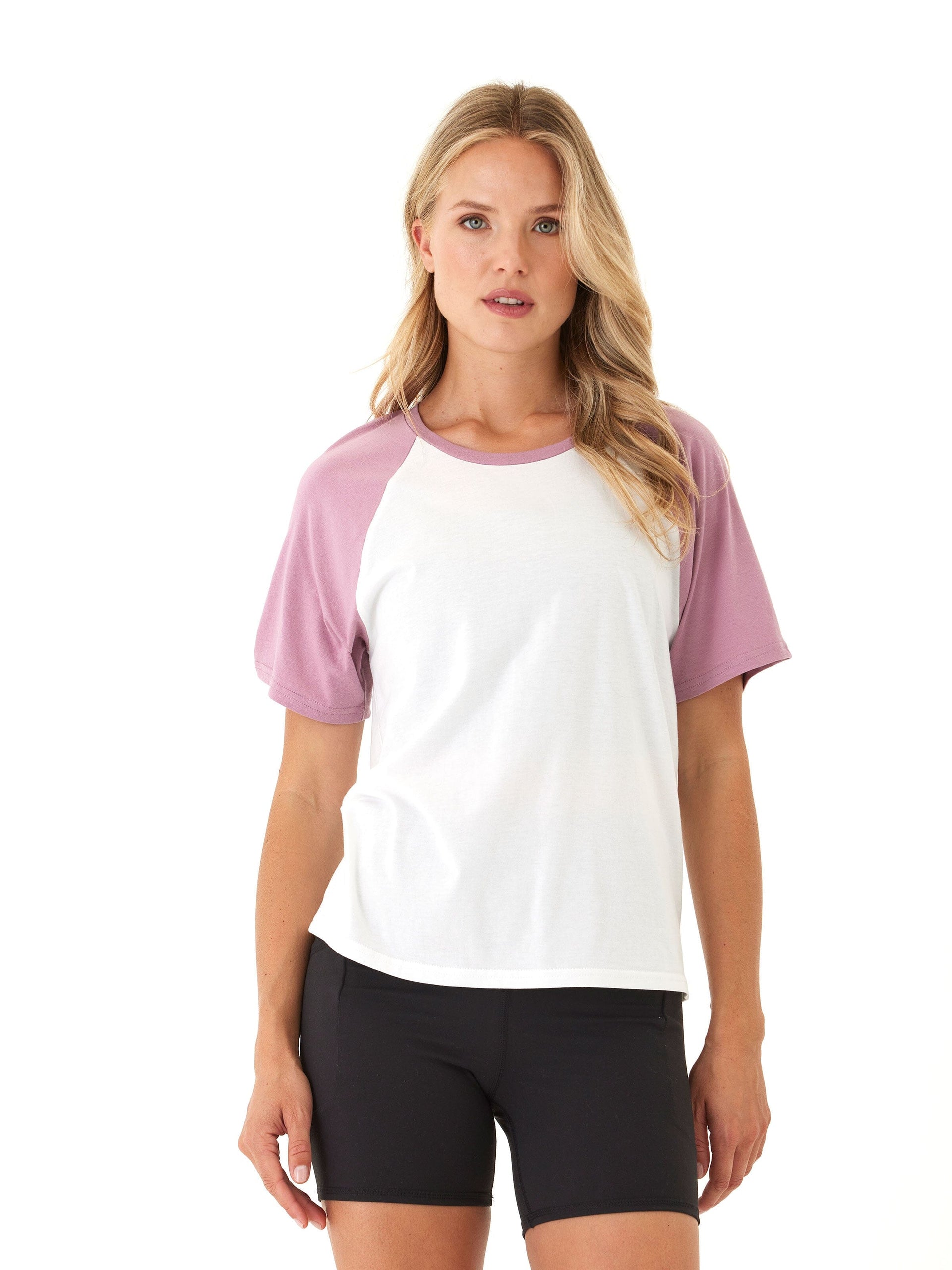 Amanda Comfort Jersey Raglan Tee - Athleisure Baseball Style