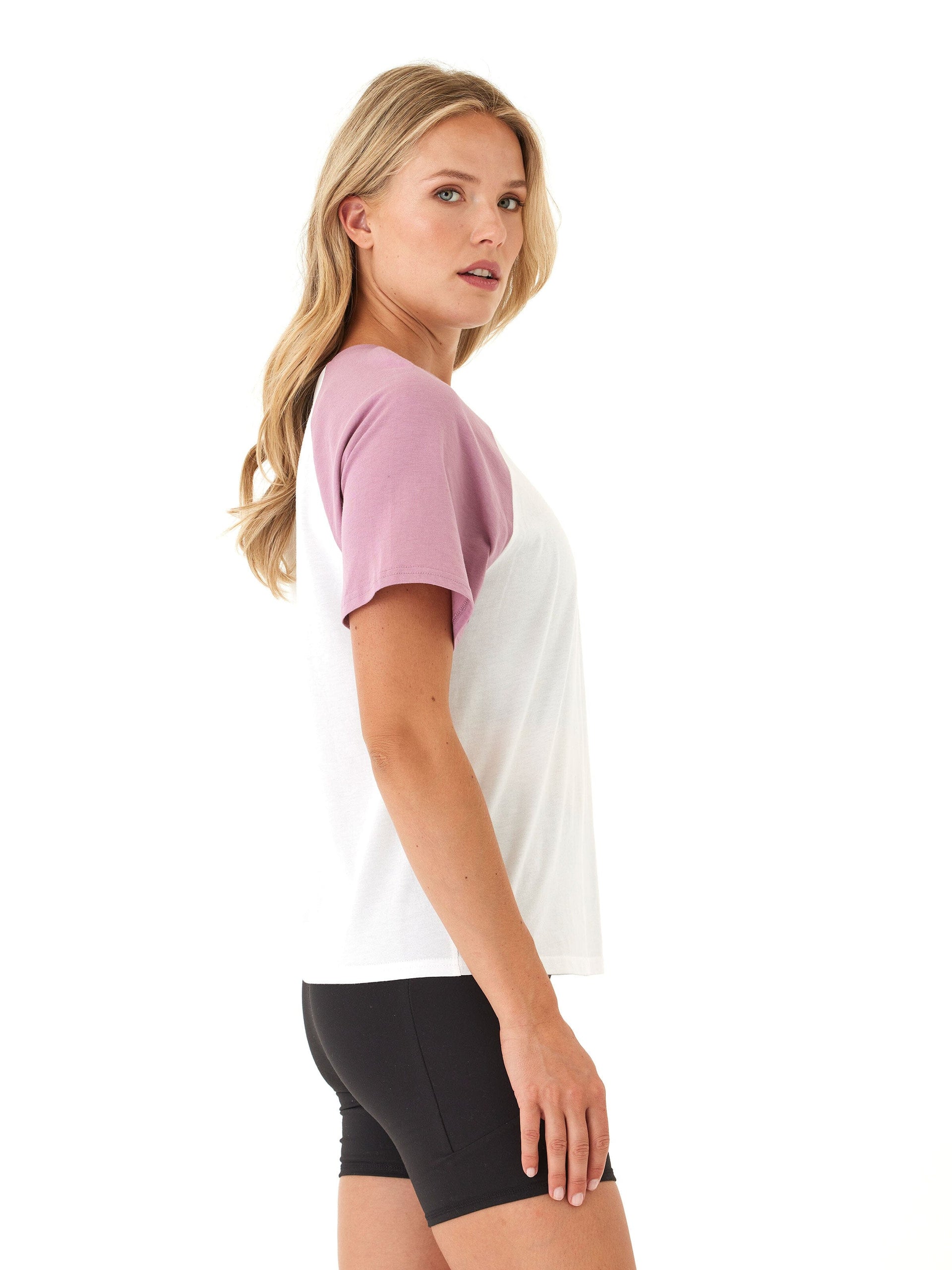 Amanda Comfort Jersey Raglan Tee - Athleisure Baseball Style