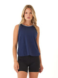 Karinne Comfort Jersey Tank in a sporty style with contrast stripe trim detail on the neckline and armholes.