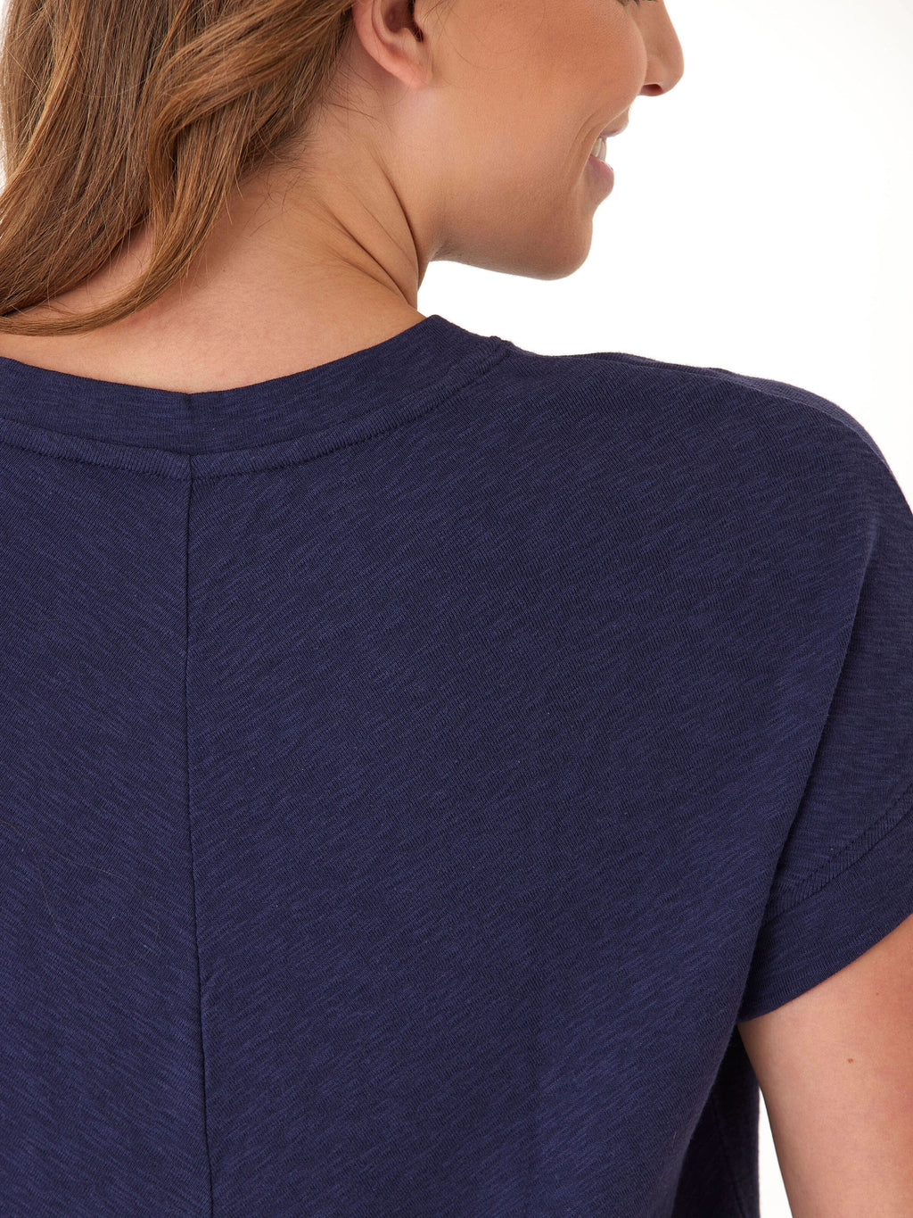 Gianna Textured Slub Jersey Twist Back Tee for Women