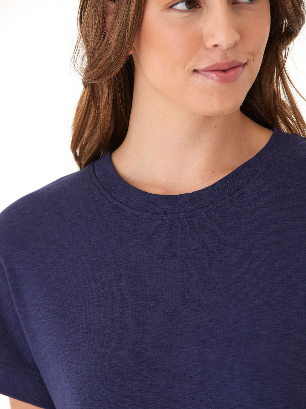 Gianna Textured Slub Jersey Twist Back Tee for Women