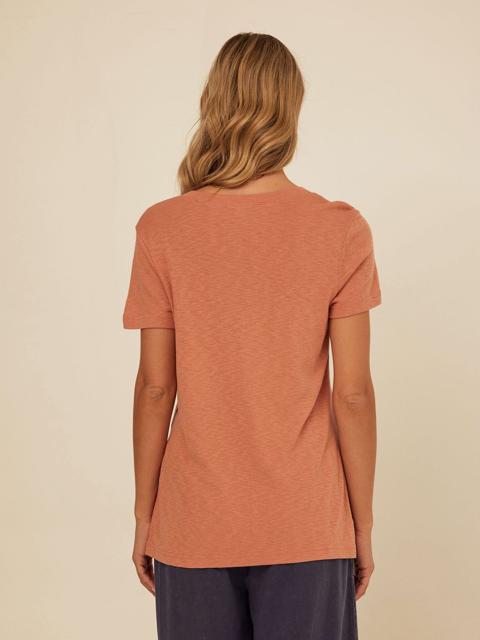 Norma Textured Slub Jersey Knotted Tee