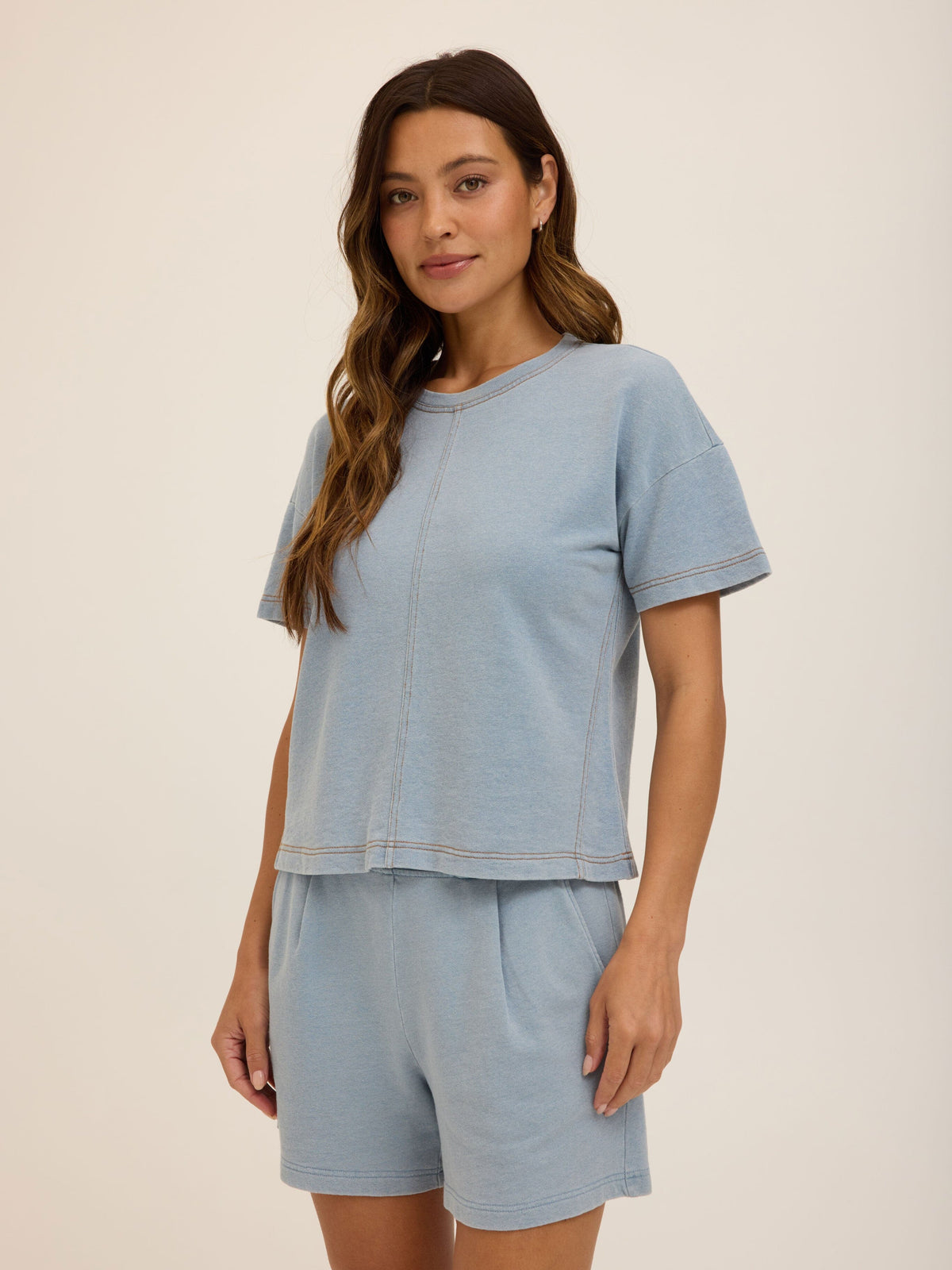 Emily Denim Terry Tee