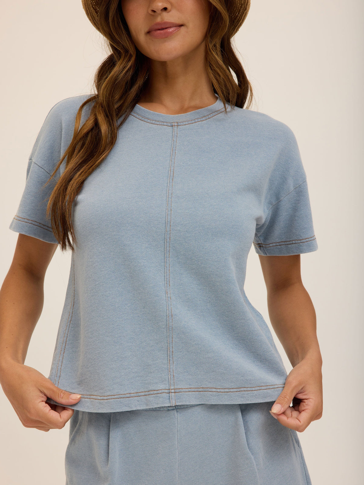 Emily Denim Terry Tee