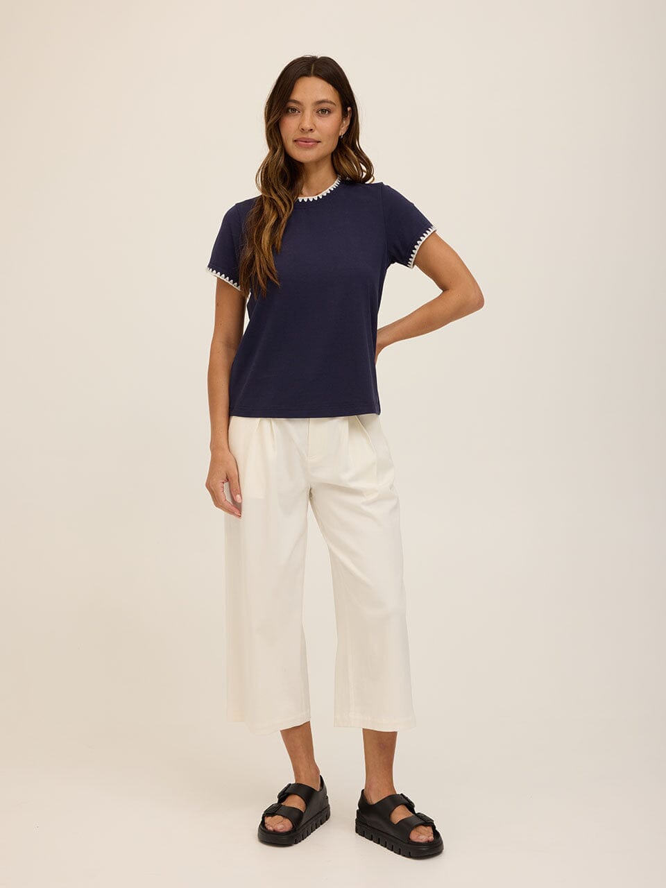 Ginny Novelty Stitch Eco Jersey Tee