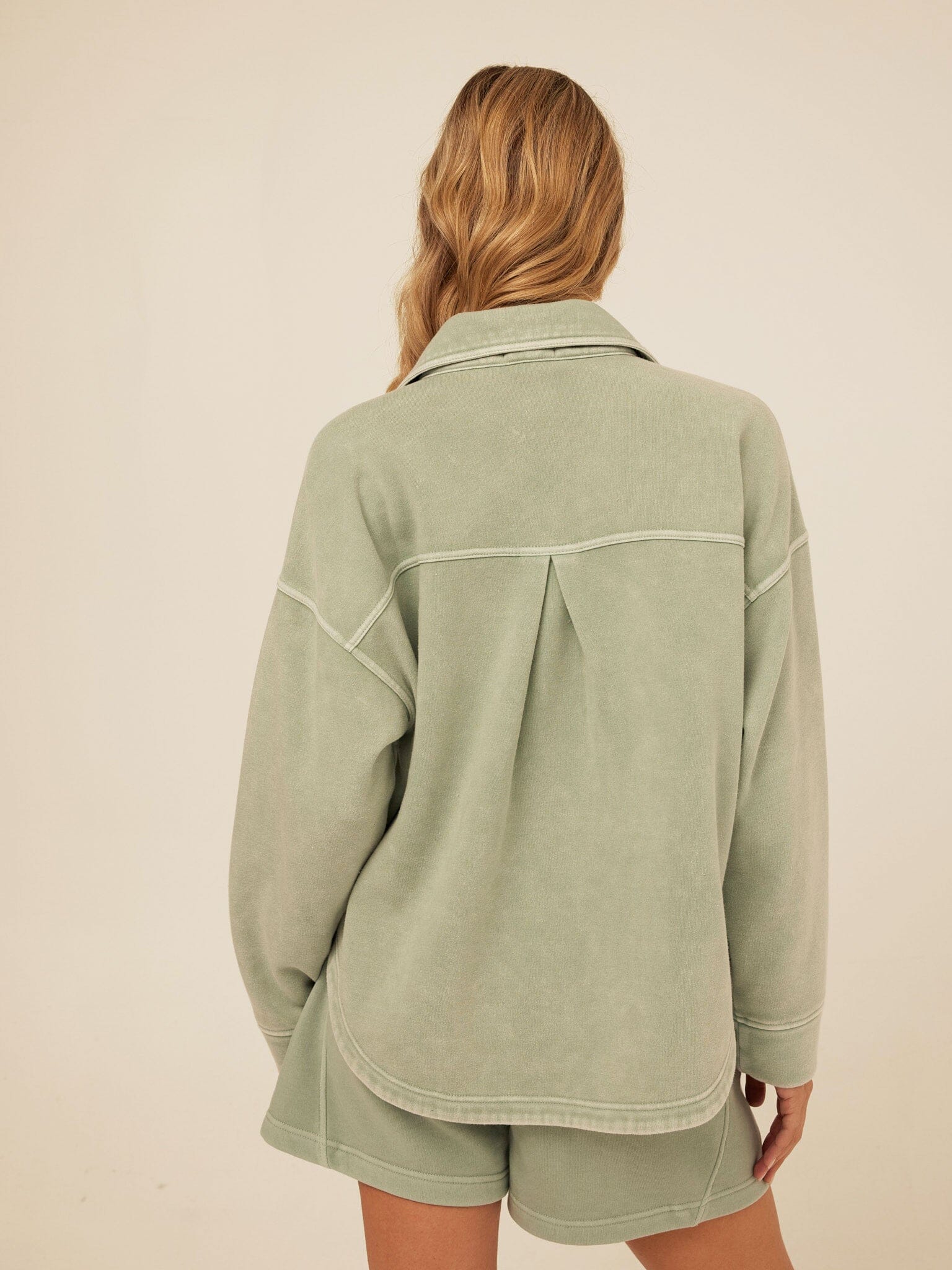 Blaire Mineral Wash Fleece Button-Down
