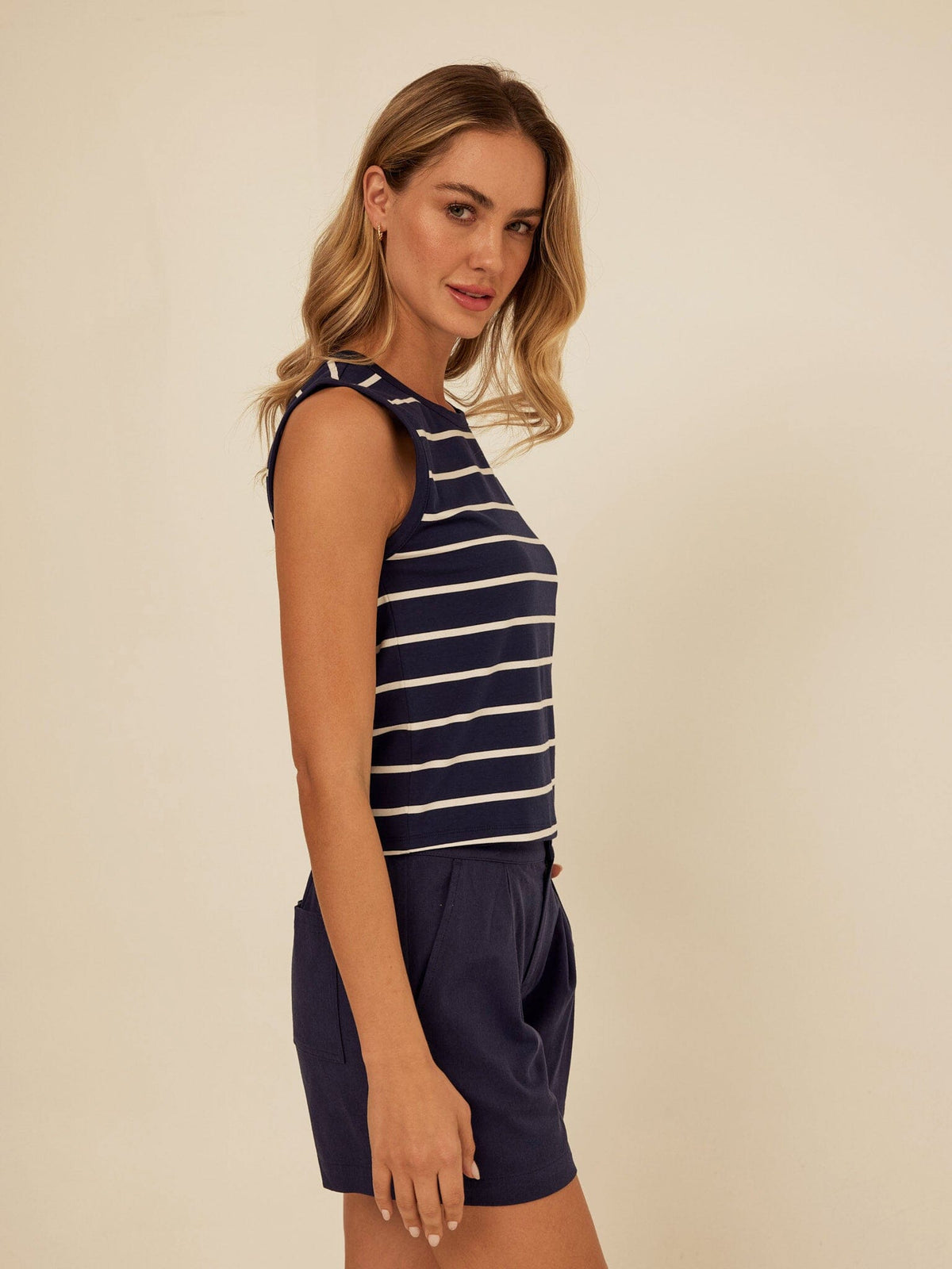 Emilia Stripe Eco Jersey Tank