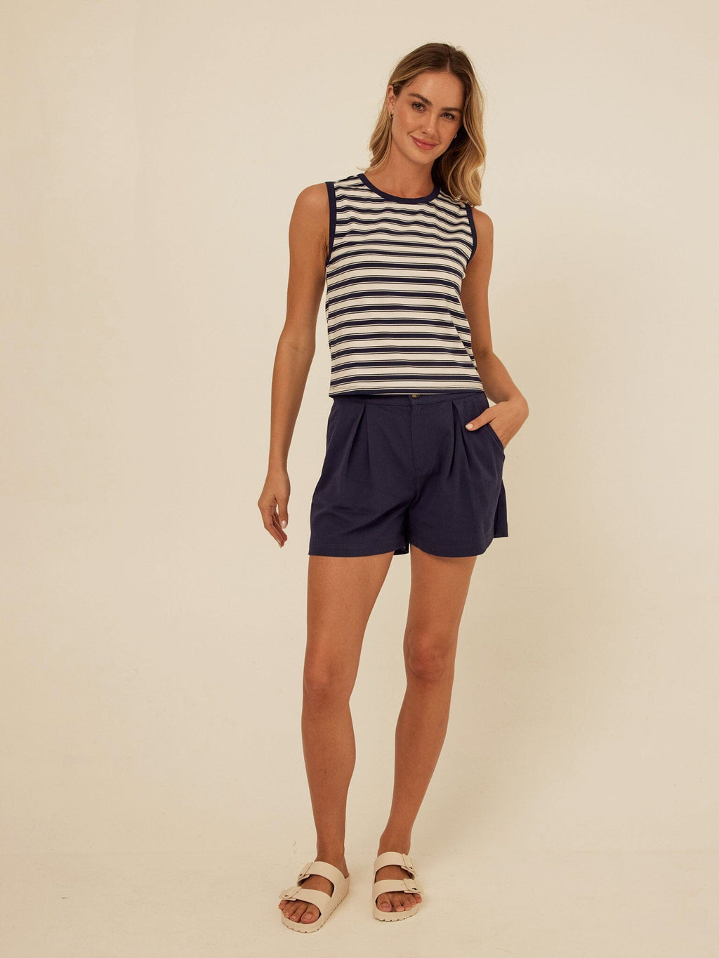 Emilia Stripe Eco Jersey Tank