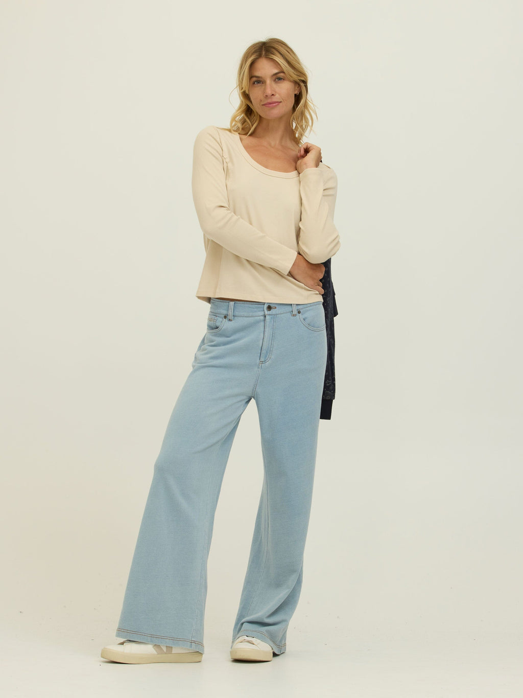 Karlene Organic Rib Mix Long Sleeve