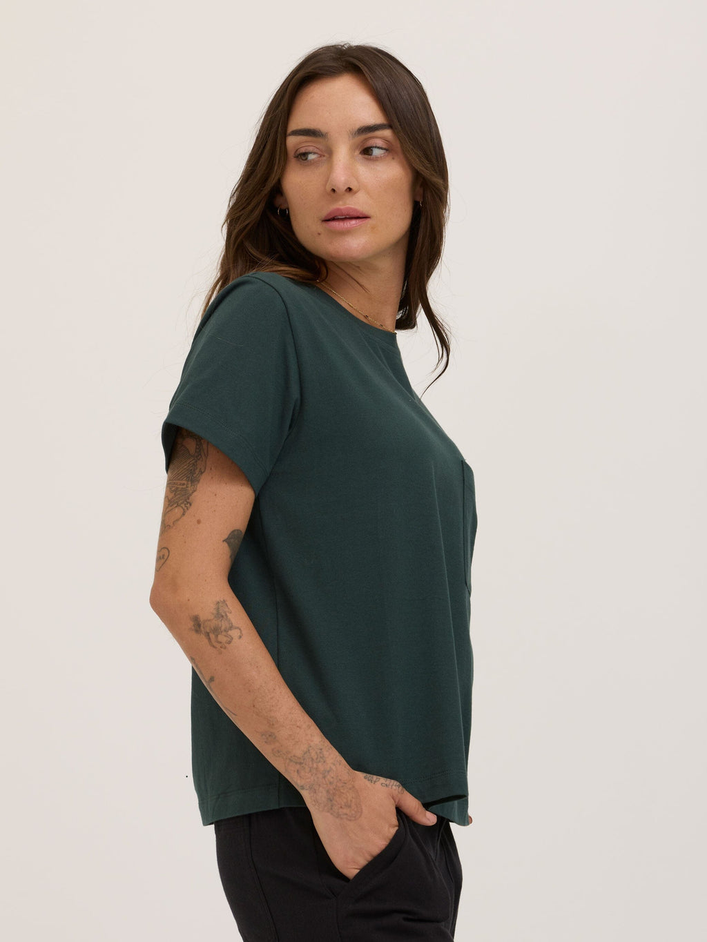 Beth Essential Jersey Pocket Tee