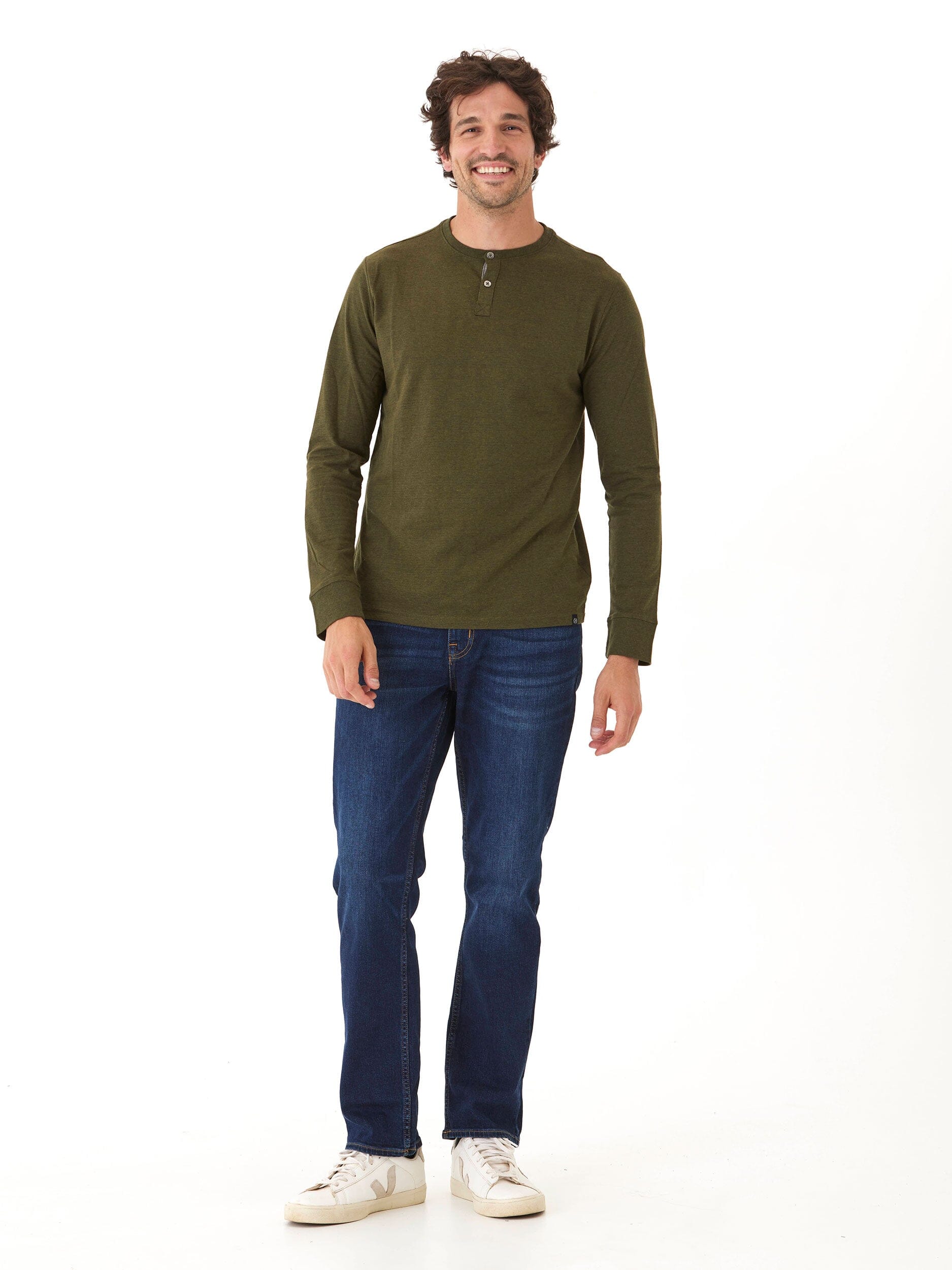Baseline Long Sleeve Triblend Henley Shirt