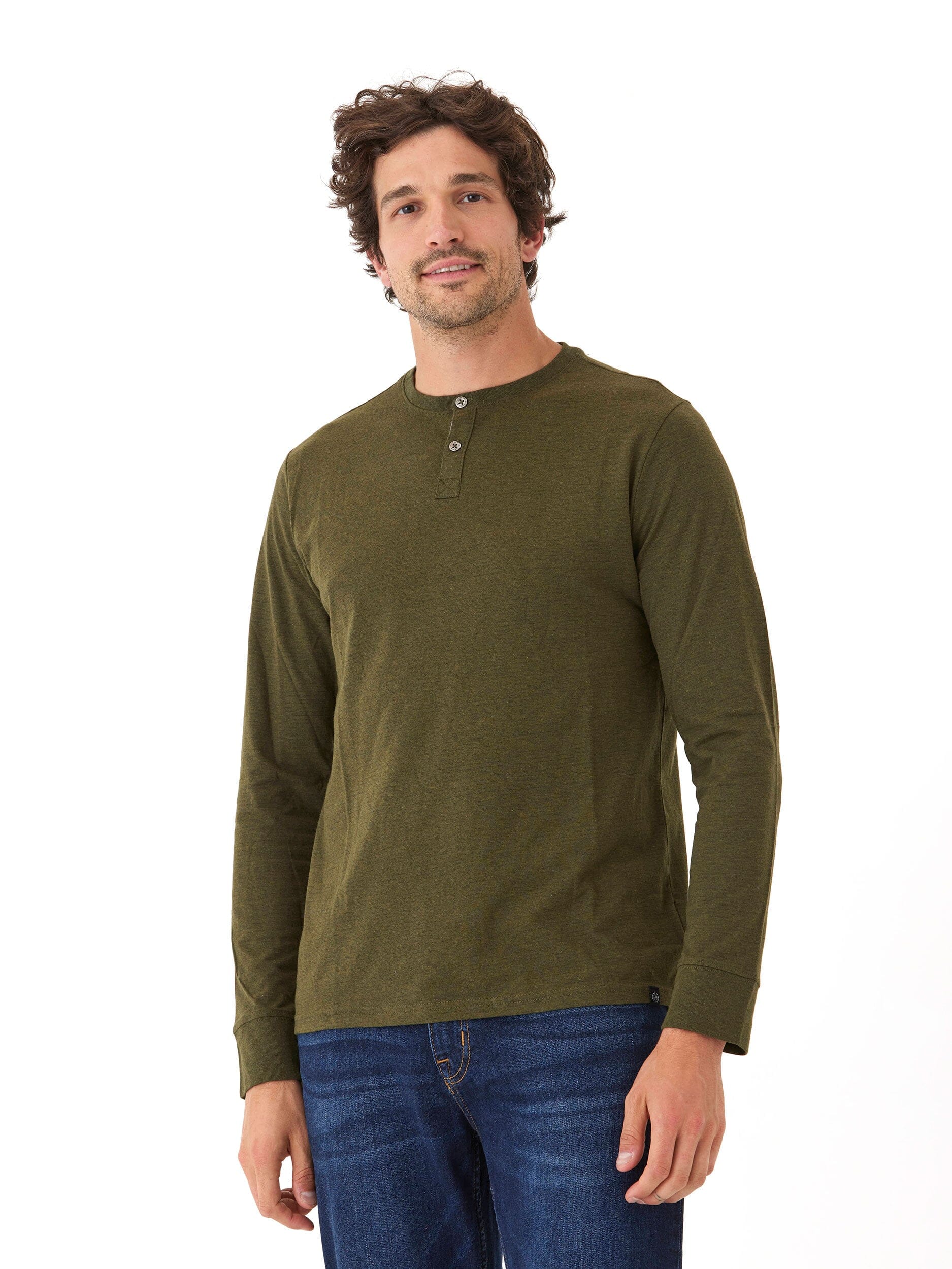 Baseline Long Sleeve Triblend Henley Shirt