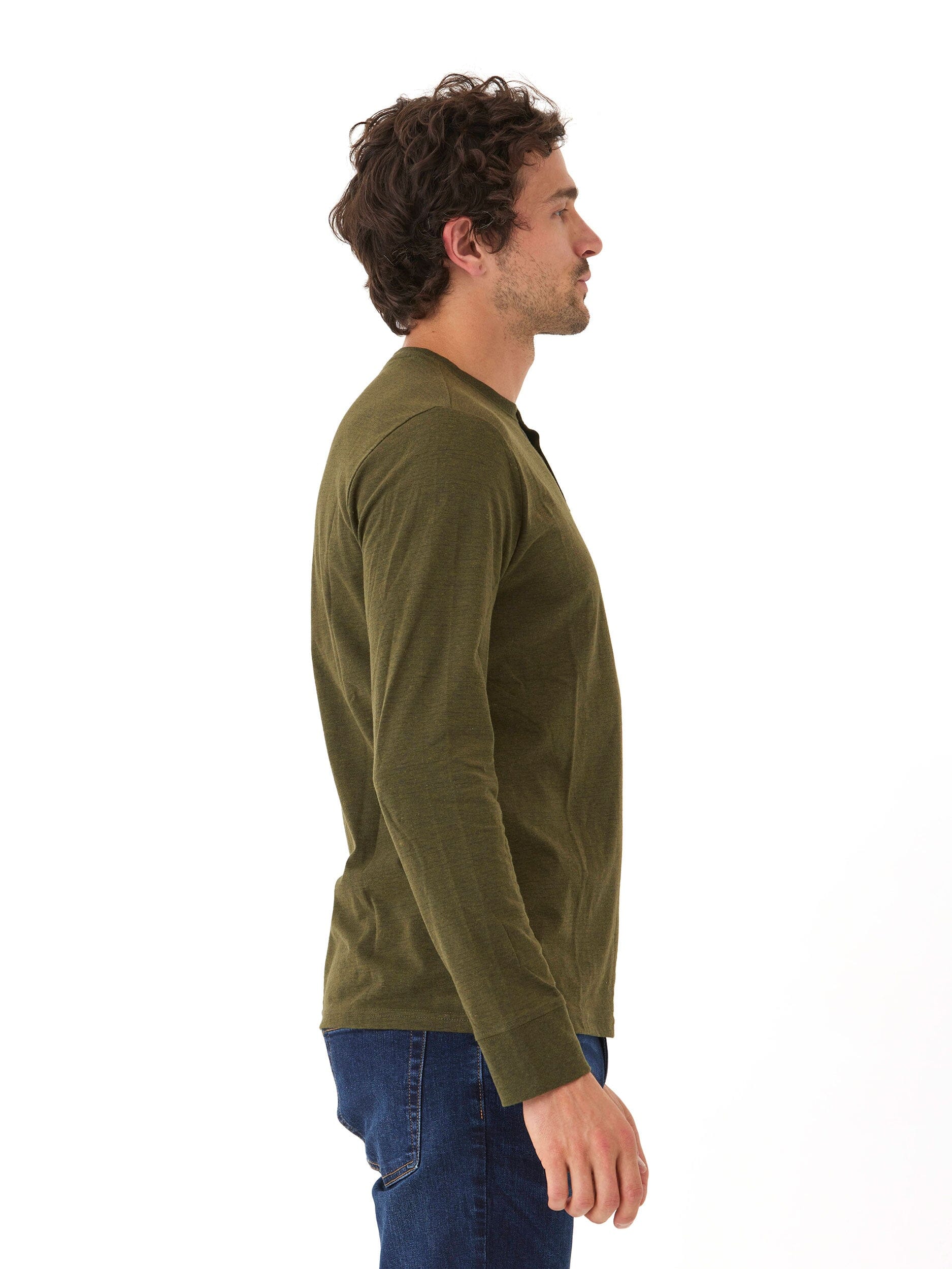Baseline Long Sleeve Triblend Henley Shirt