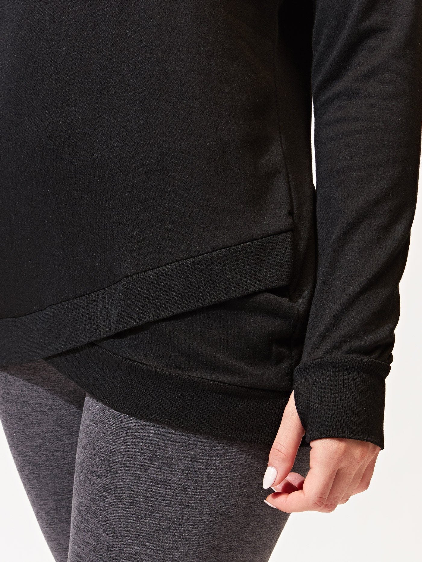 FeatherLoop Fleece Tulip-Hem Tunic - Soft Brushed Modal Sweatshirt