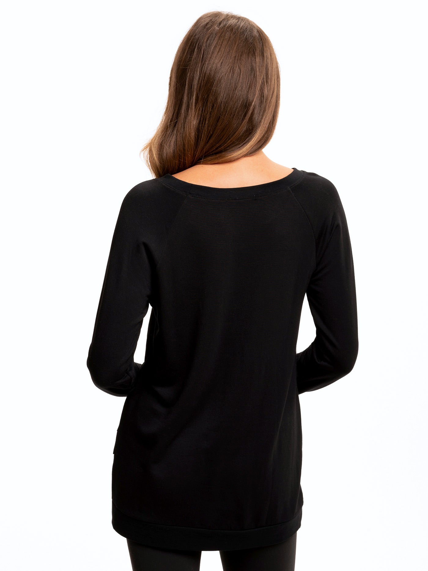 FeatherLoop Fleece Tulip-Hem Tunic - Soft Brushed Modal Sweatshirt
