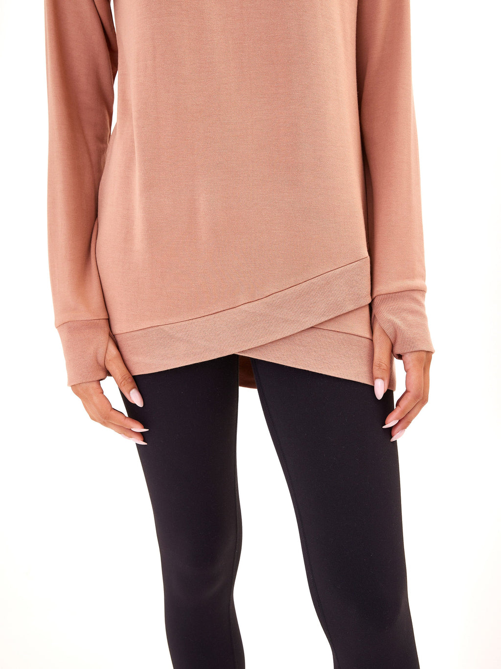 FeatherLoop Fleece Tulip-Hem Tunic - Soft Brushed Modal Sweatshirt