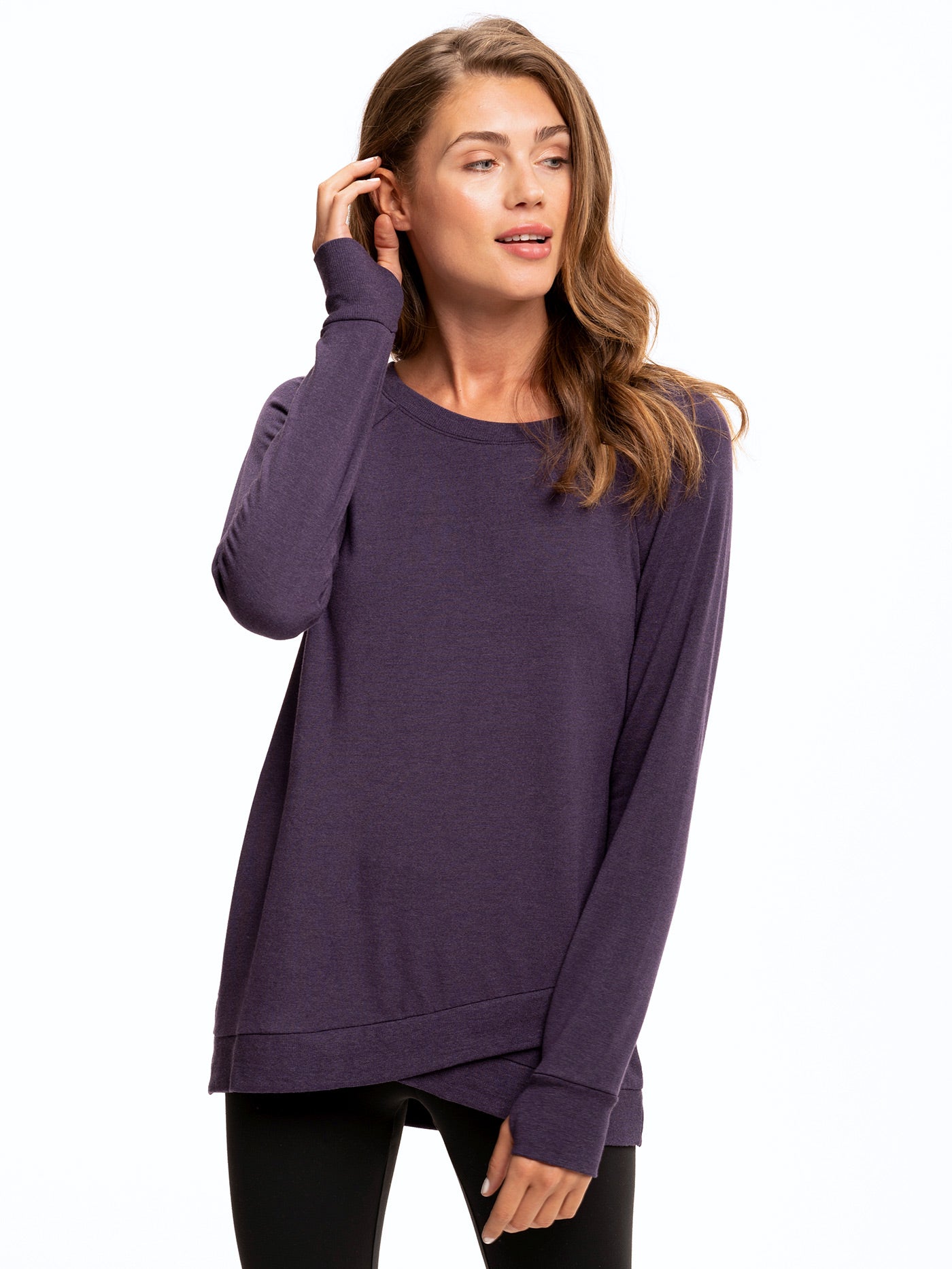 Leanna Feather Fleece Tunic - Relaxed A-Line Sweatshirt