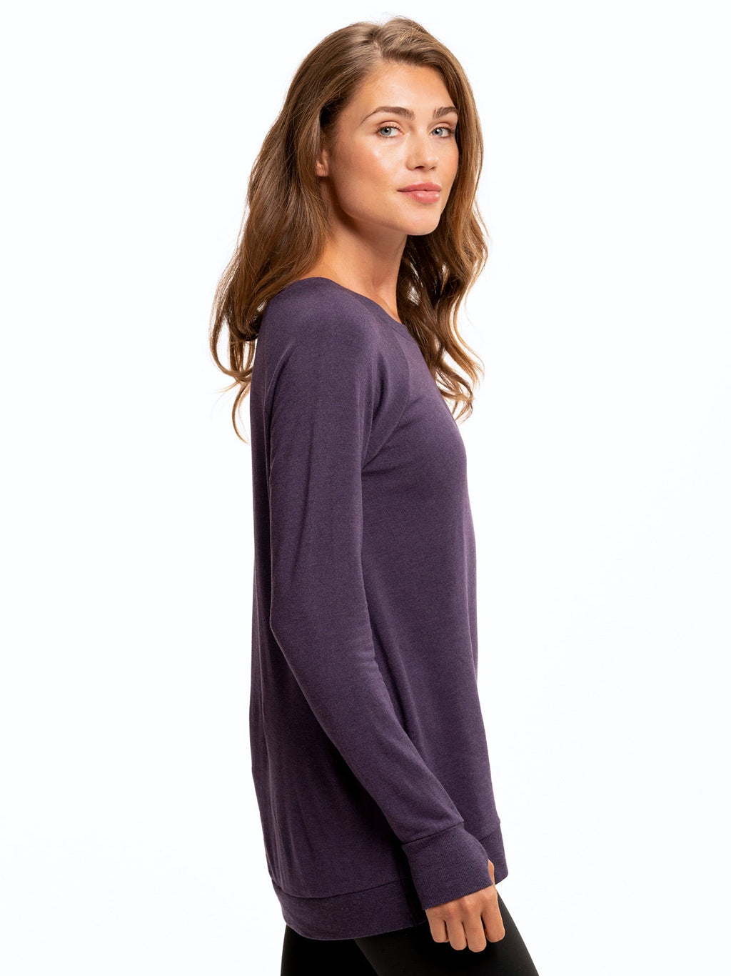 Leanna Feather Fleece Tunic - Relaxed A-Line Sweatshirt