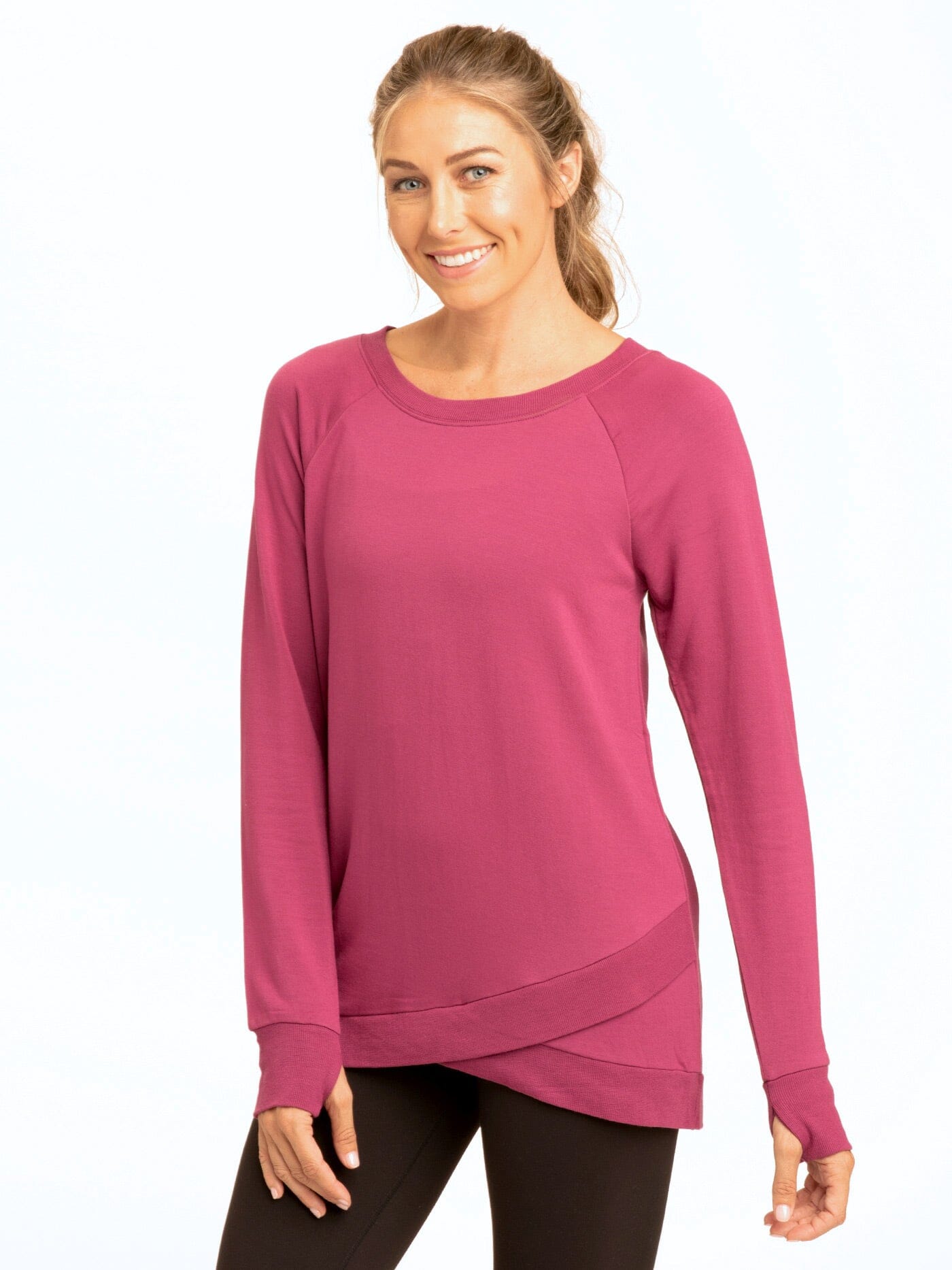 Leanna Feather Fleece Tulip Hem Tunic - Soft Brushed Modal