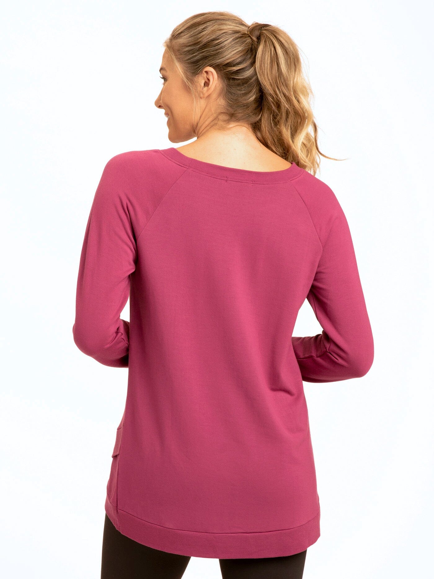 Leanna Feather Fleece Tulip Hem Tunic - Soft Brushed Modal