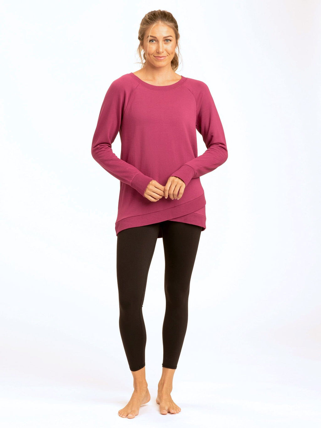 Leanna Feather Fleece Tulip Hem Tunic - Soft Brushed Modal
