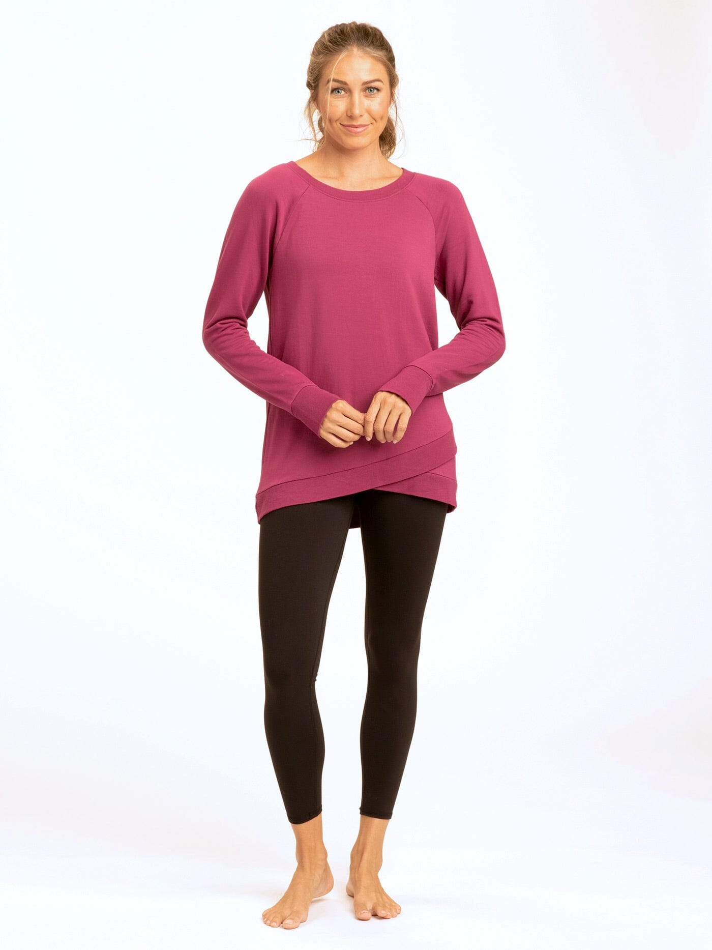 Leanna Feather Fleece Tulip Hem Tunic - Soft Brushed Modal