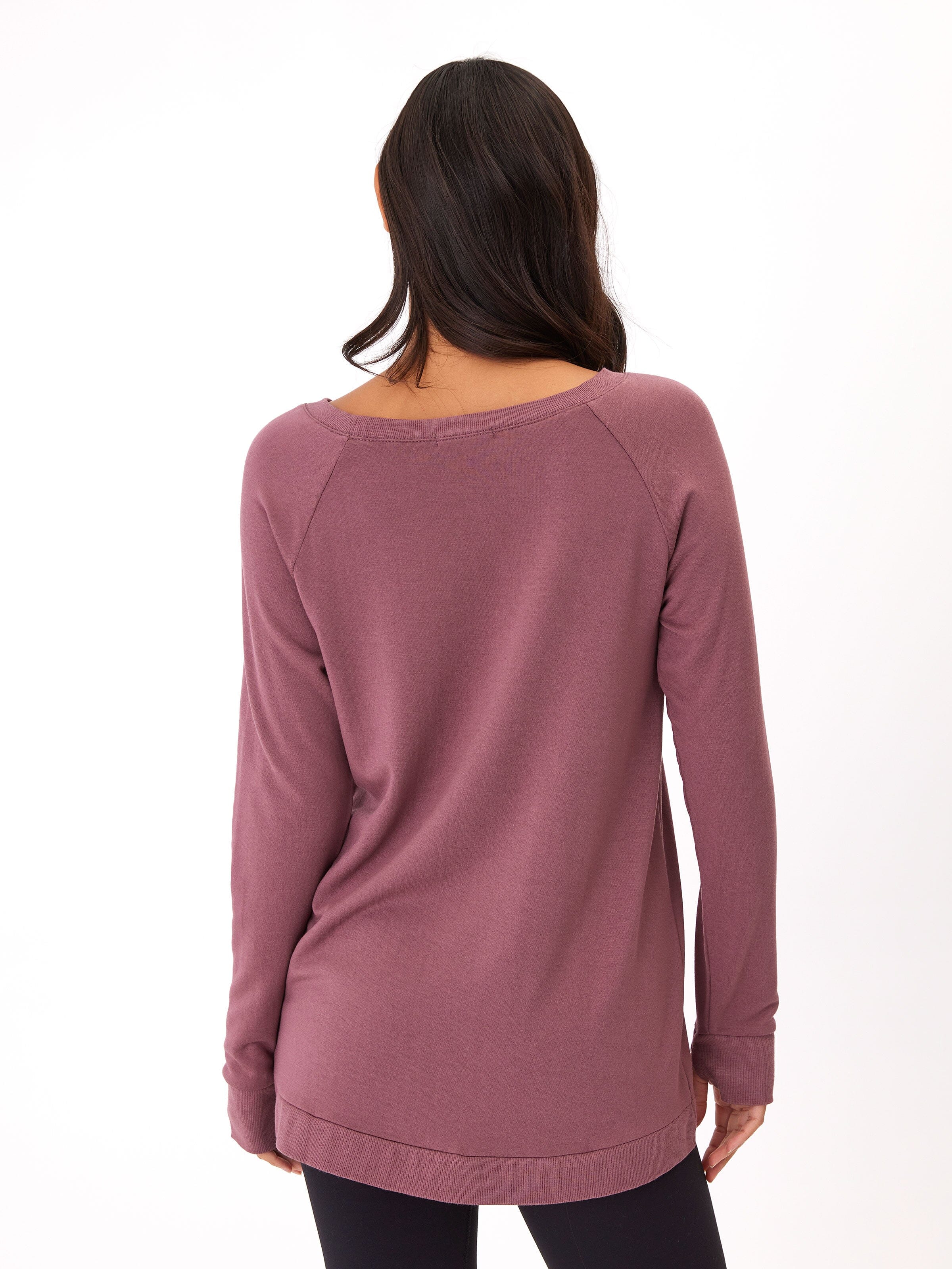 Leanna Feather Fleece Tunic - Women's Cozy Tulip-Hem Sweatshirt