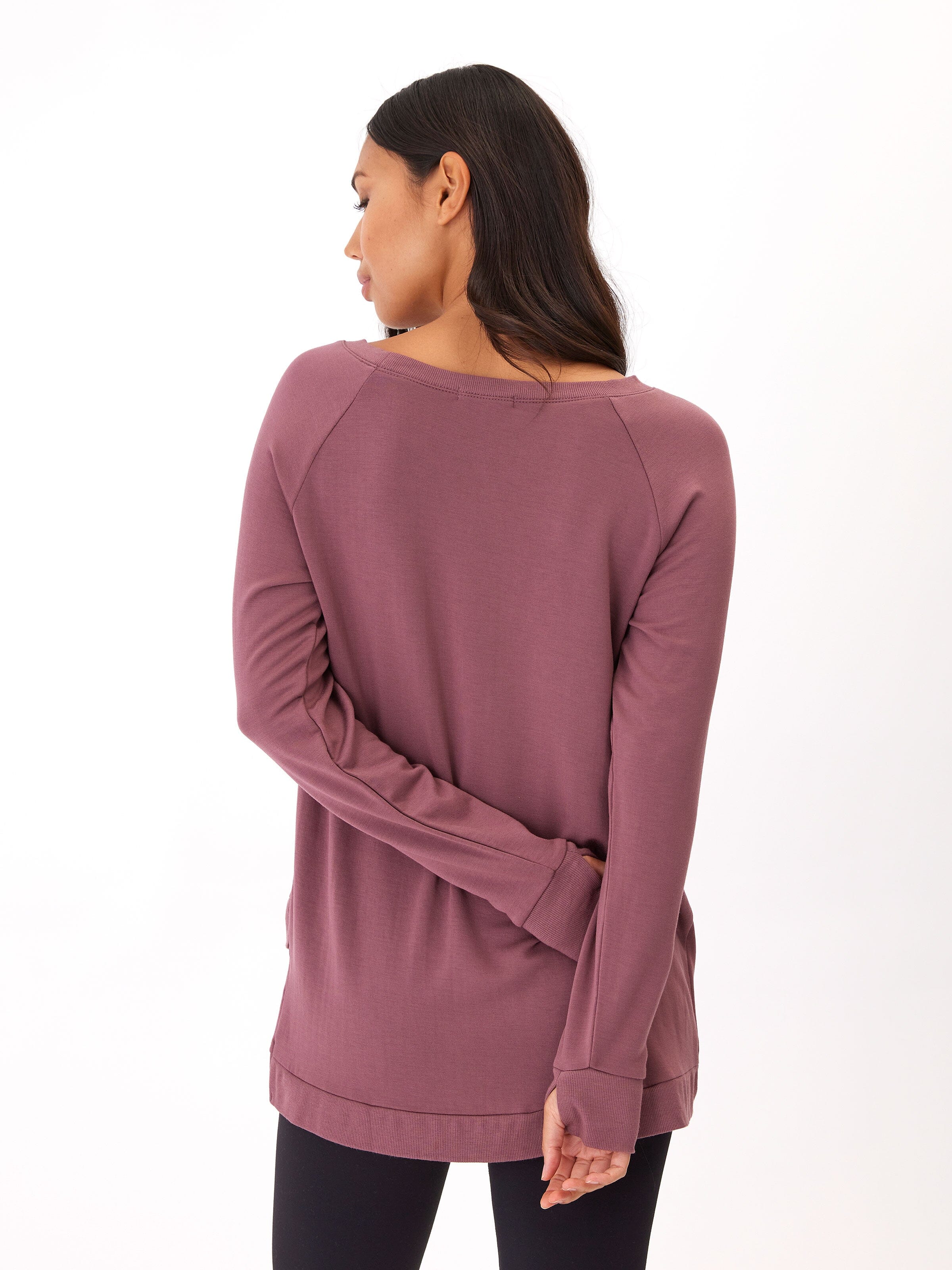 Leanna Feather Fleece Tunic - Women's Cozy Tulip-Hem Sweatshirt