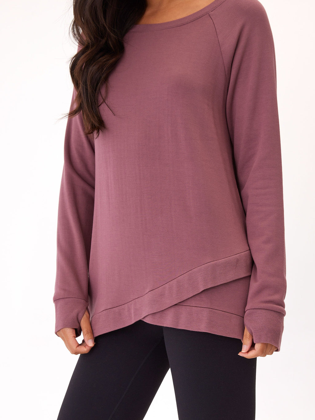 Leanna Feather Fleece Tunic - Women's Cozy Tulip-Hem Sweatshirt