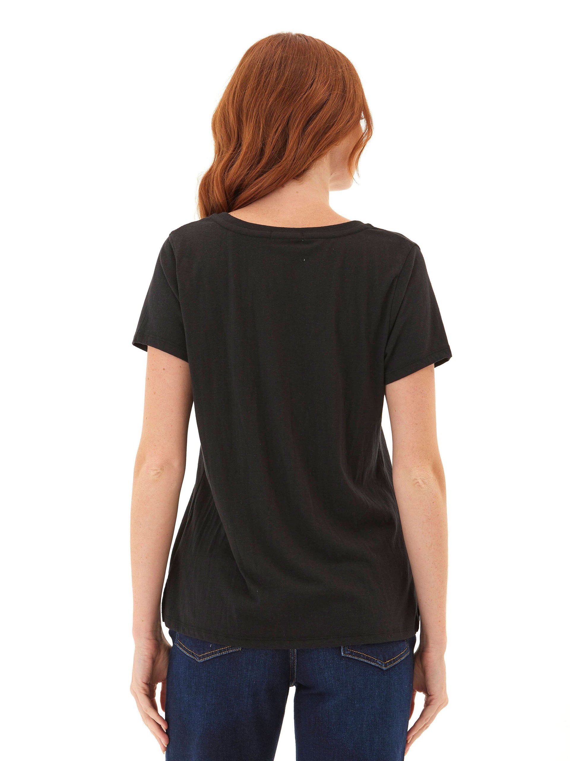 Pattie Women's Triblend V-Neck Tee in Black
