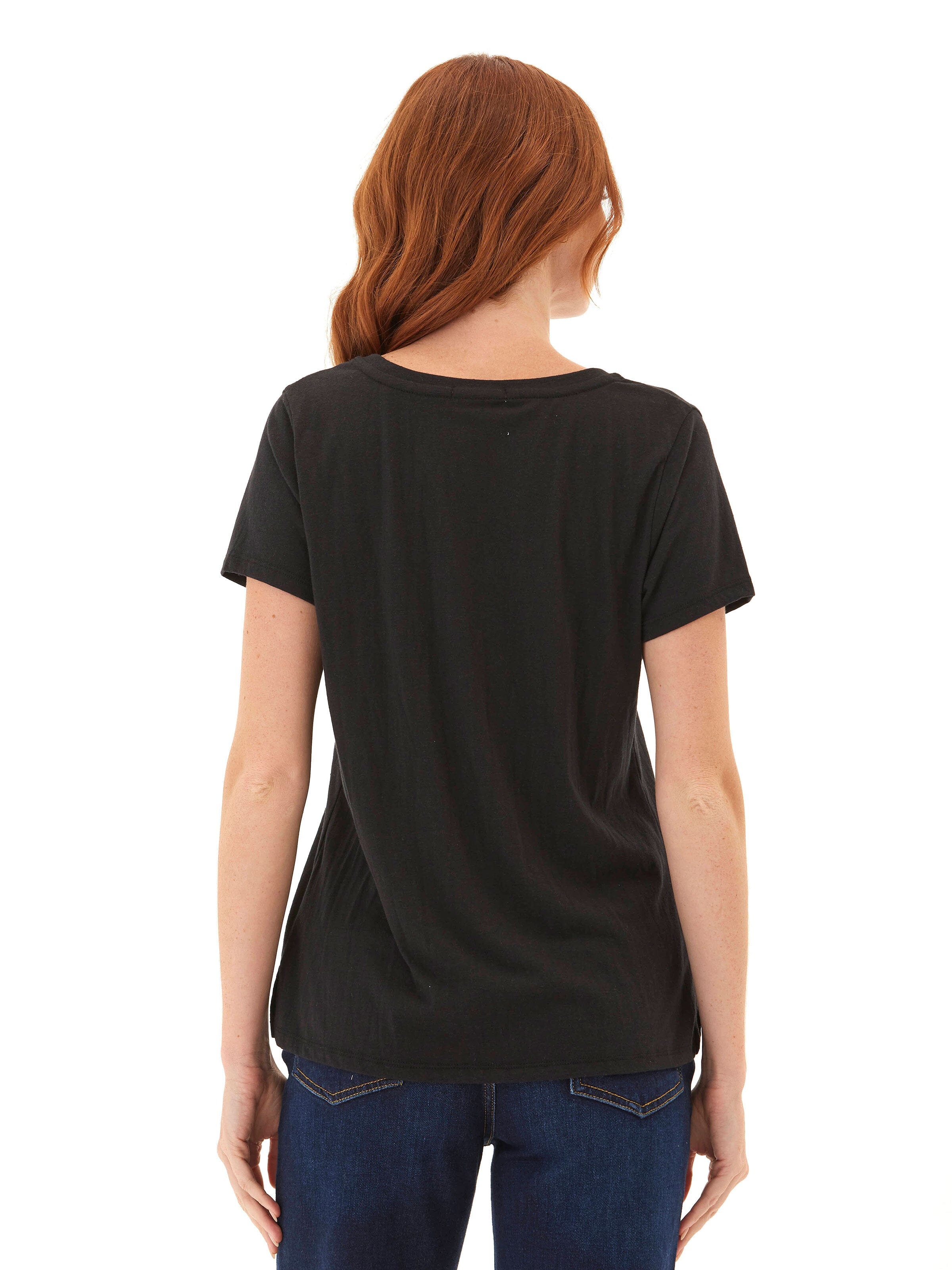 Pattie Women's Triblend V-Neck Tee in Black