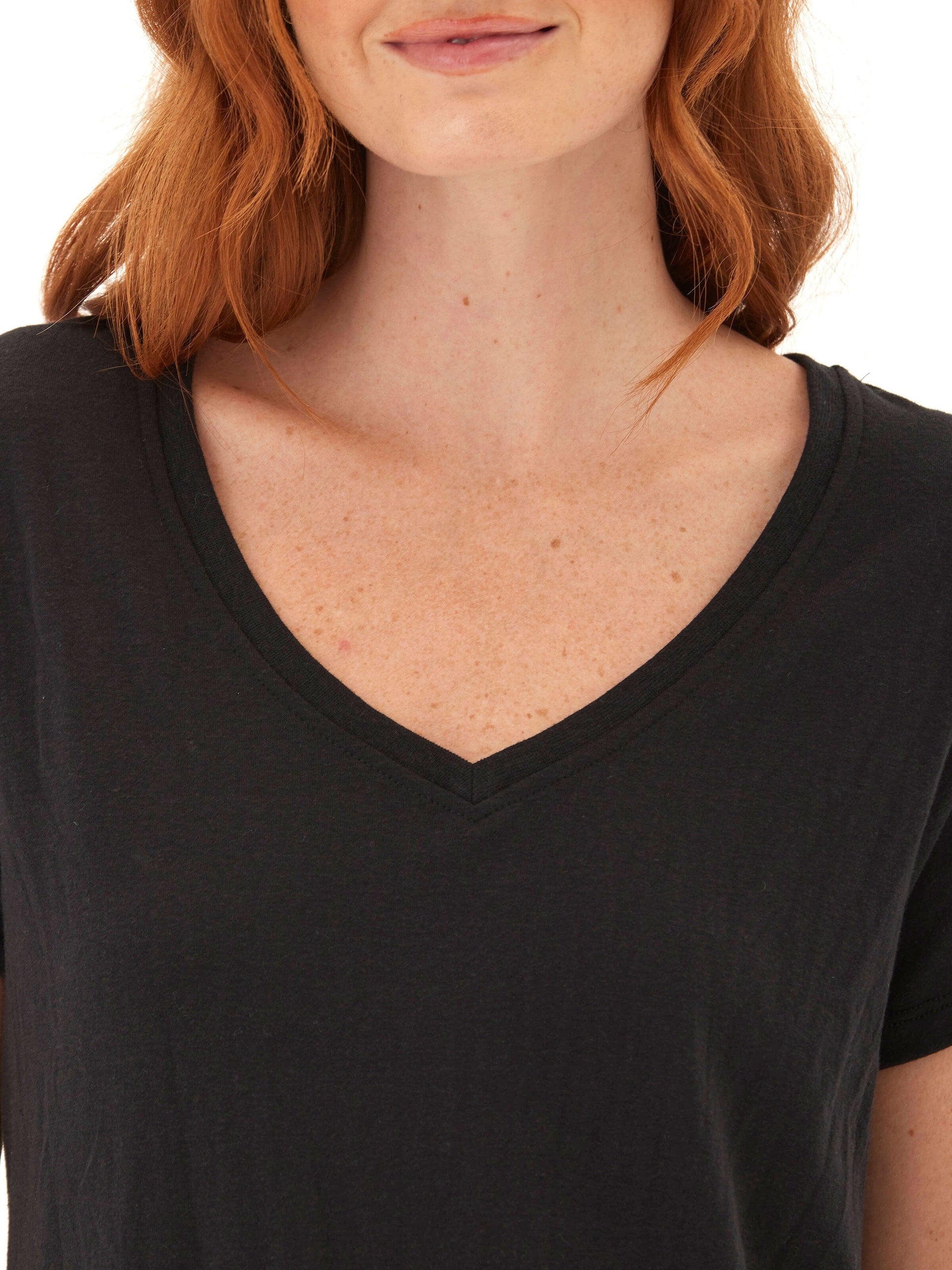 Pattie Women's Triblend V-Neck Tee in Black