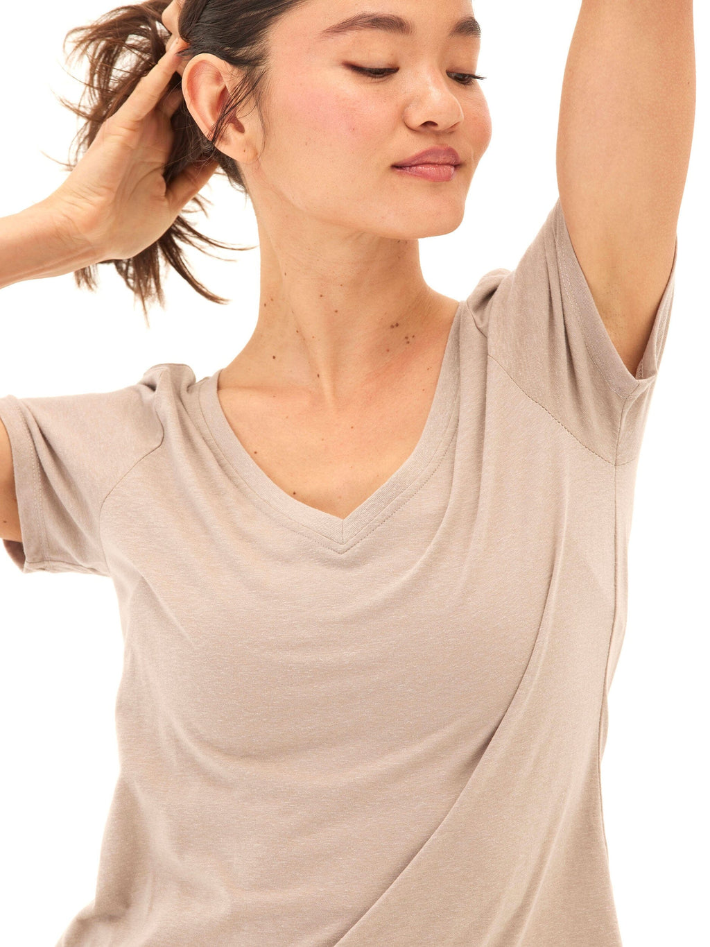 Pattie Triblend V-Neck Tee: Ultra-Soft Lightweight Staple Top