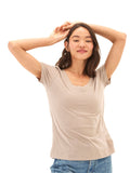 Pattie Triblend V-Neck Tee in a lightweight, breathable fabric with a flattering neckline.