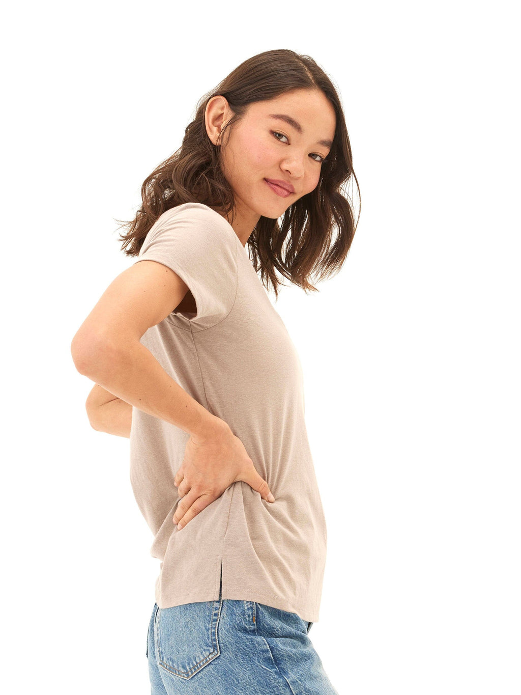 Pattie Triblend V-Neck Tee: Ultra-Soft Lightweight Staple Top