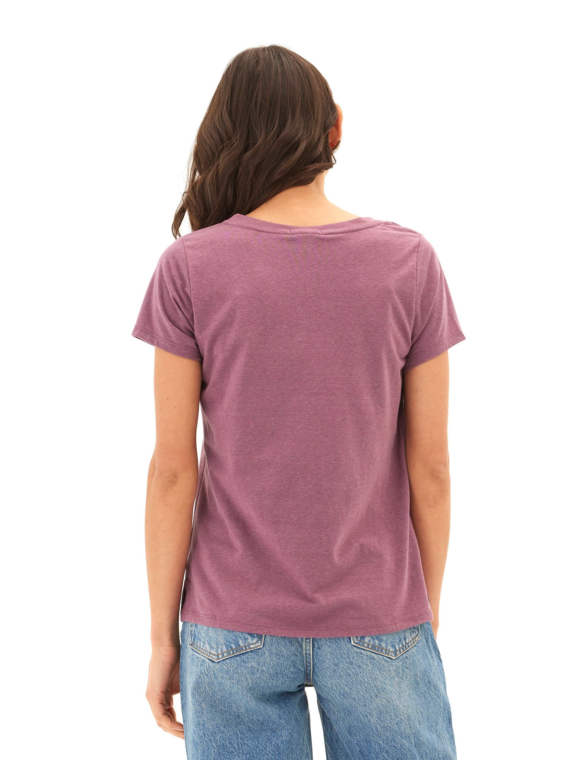 Pattie Triblend V-Neck Tee Lightweight Soft Everyday Essential