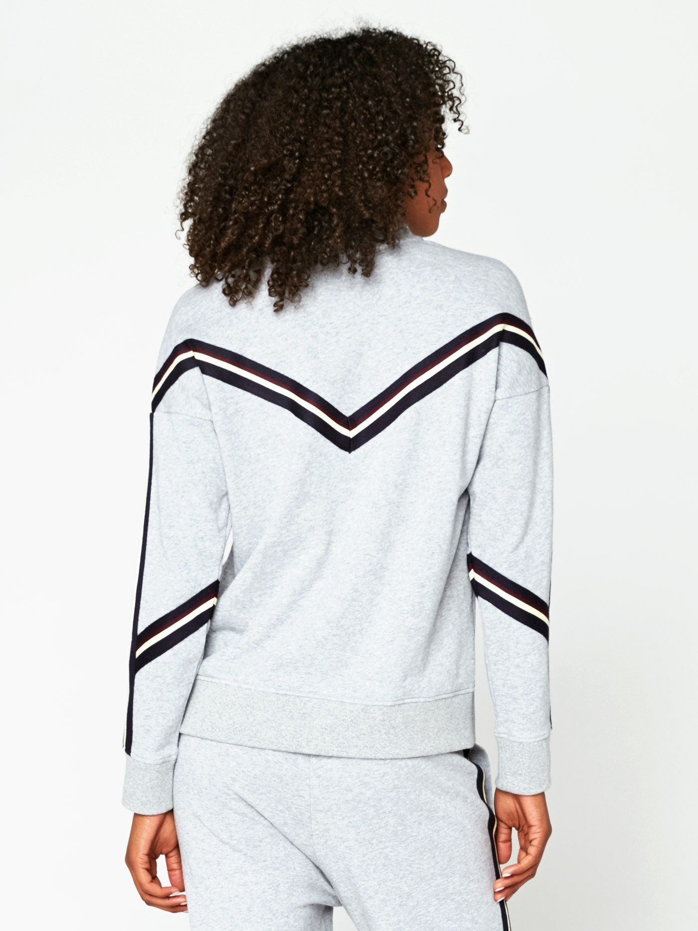 Toni Pullover with Stripe Trim - Cozy Casual Knit Sweater