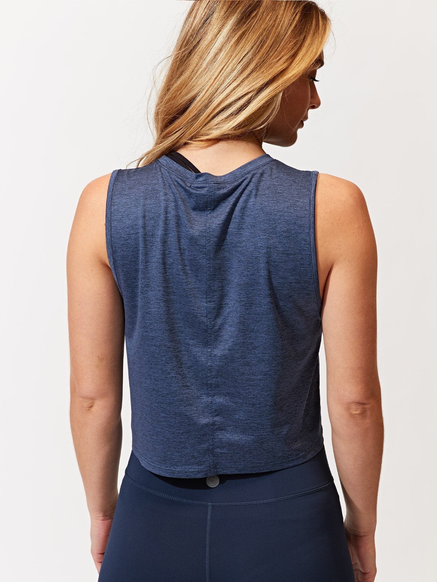 Rochelle Crop Tank: Sporty Minimalist Performance Knit Top