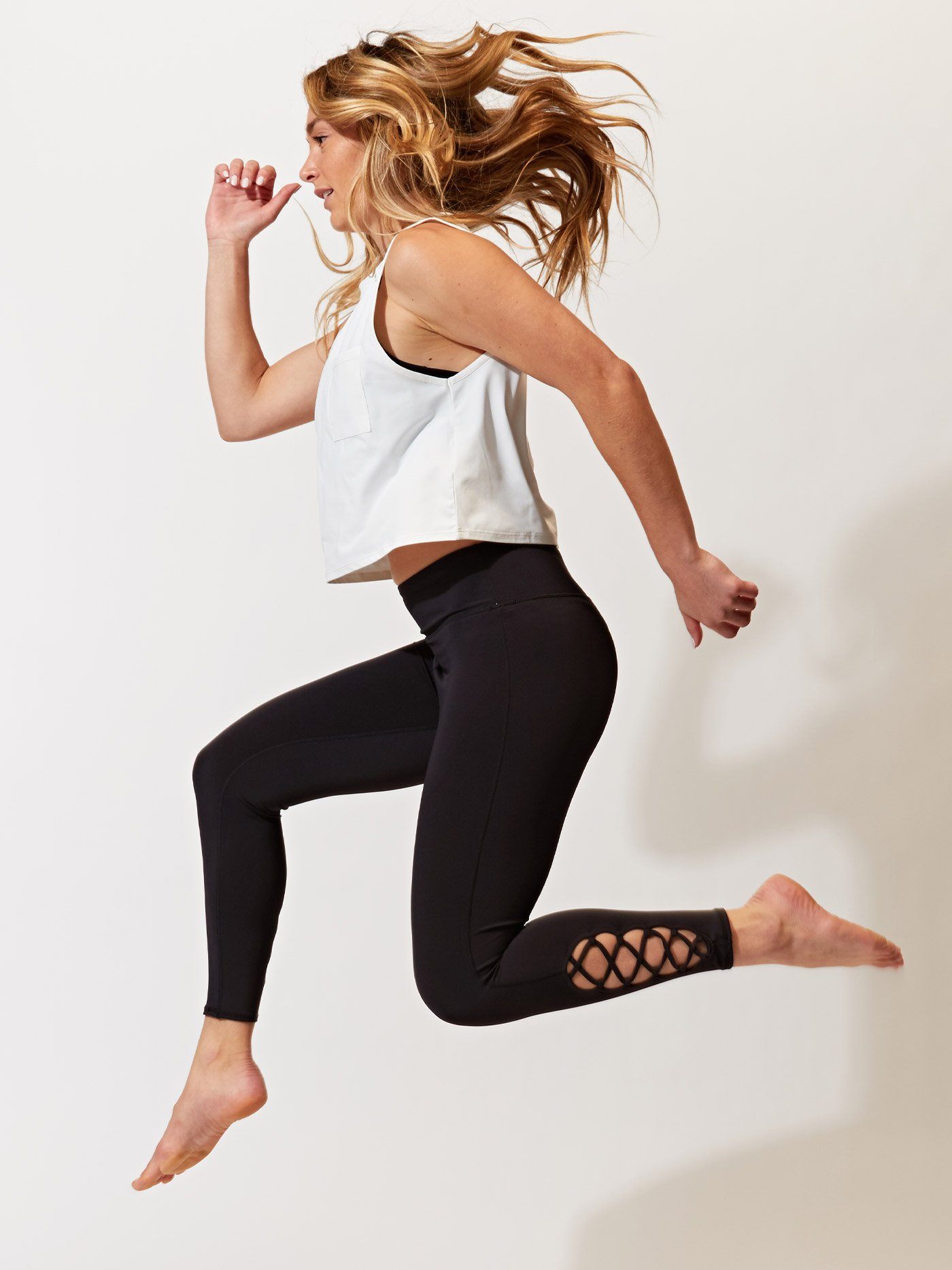 Rochelle Crop Tank Top in White