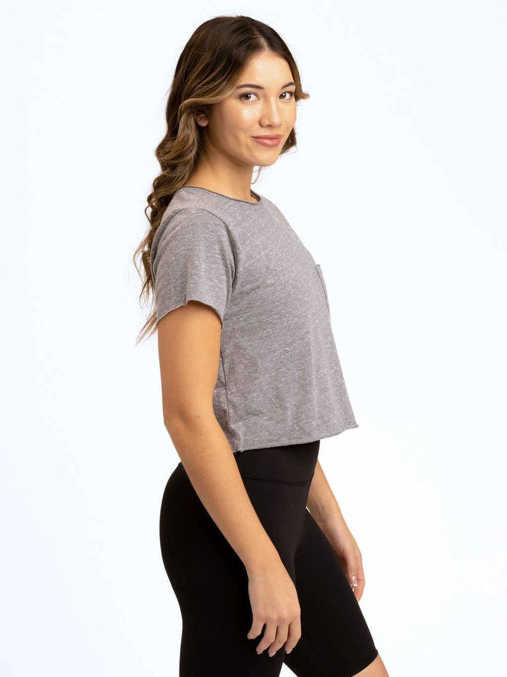 Maggie Triblend Organic Cotton Modal Cropped Tee